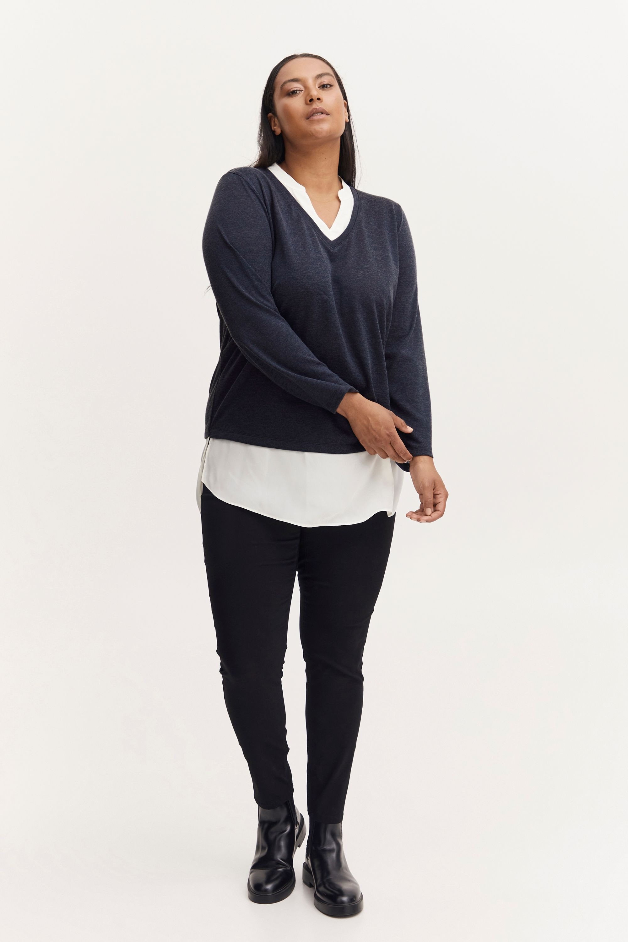 fransa Strickfleece-Pullover »Strickpullover FPRexan«