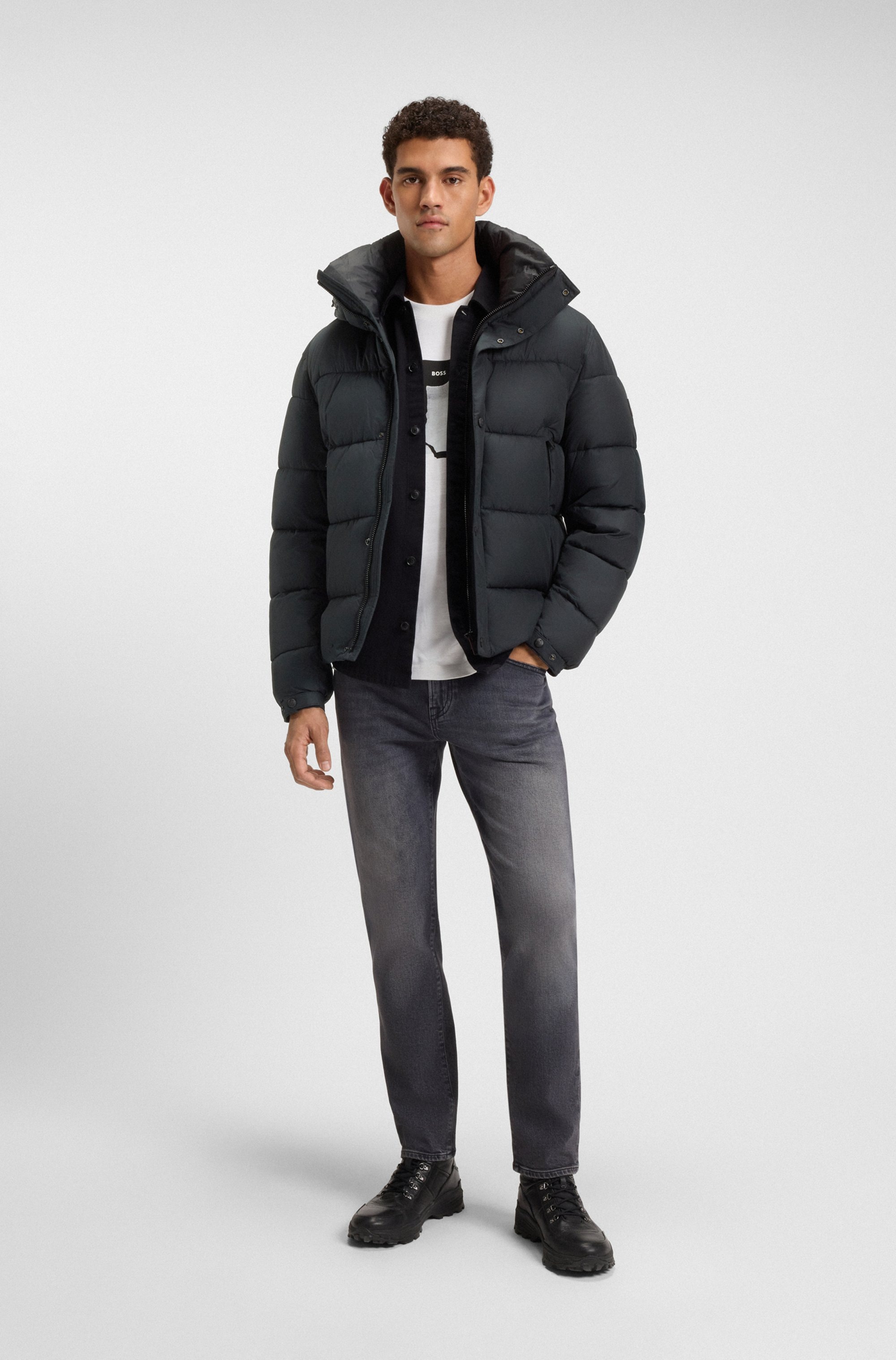 BOSS ORANGE Steppjacke »Omaris«, mit Kapuze, mit Reißverschlusstaschen