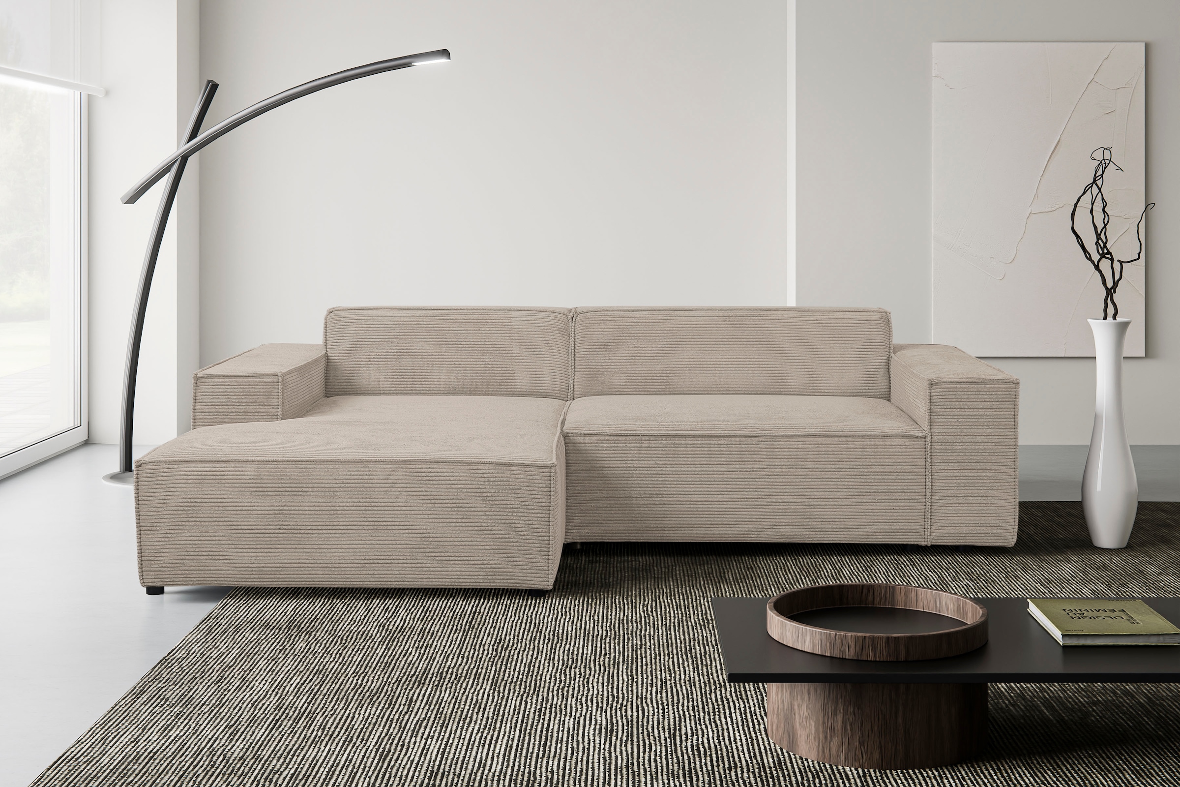 WERK2 Ecksofa "Trento, elegant & zeitlos, Breite 268cm, pflegeleichte Bezüg günstig online kaufen