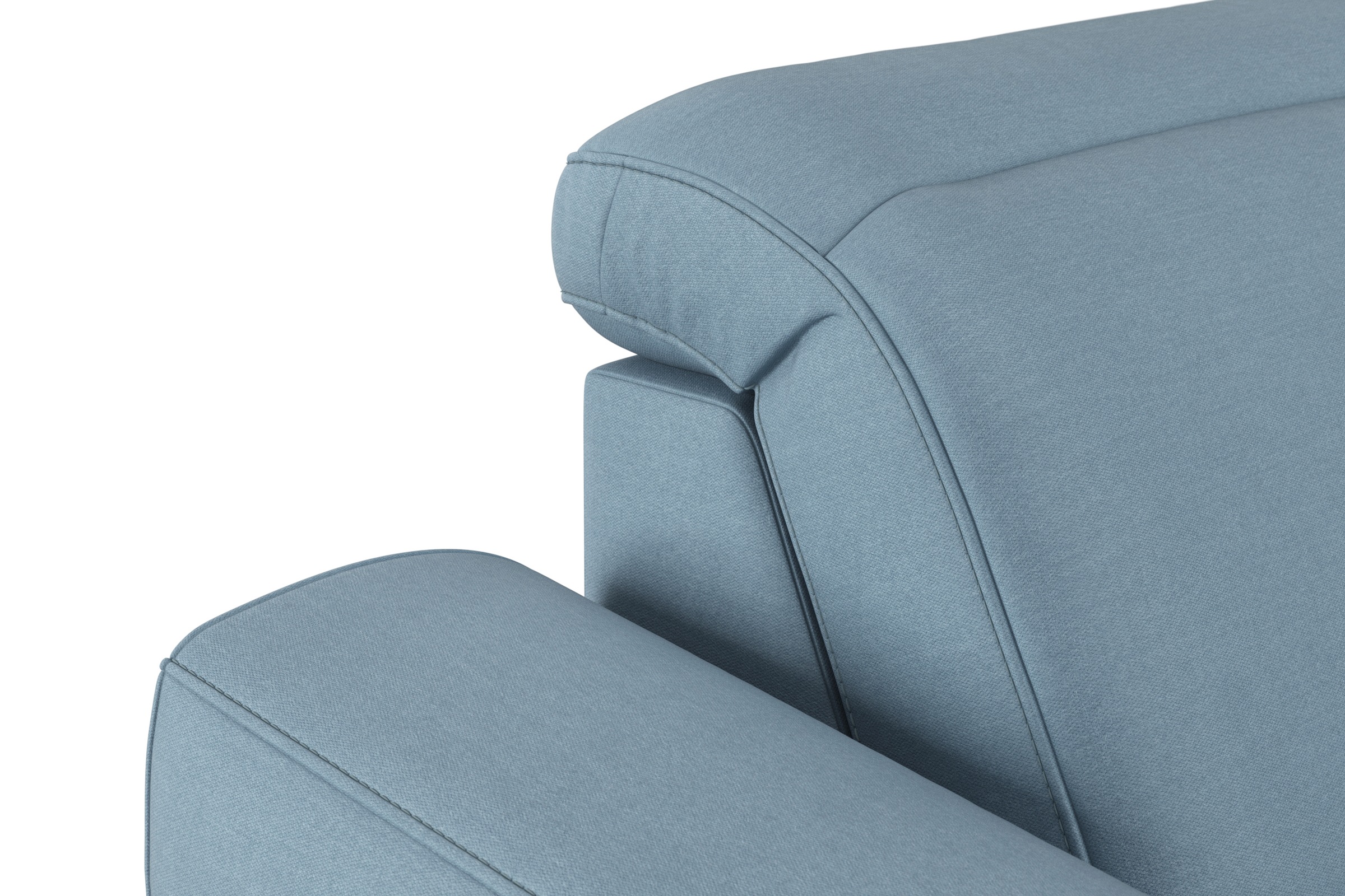 sit&more Ecksofa »Dundee L-Form«, mit Federkern und Edelstahlfüßen, wahlweise mit Kopfteilverstellung