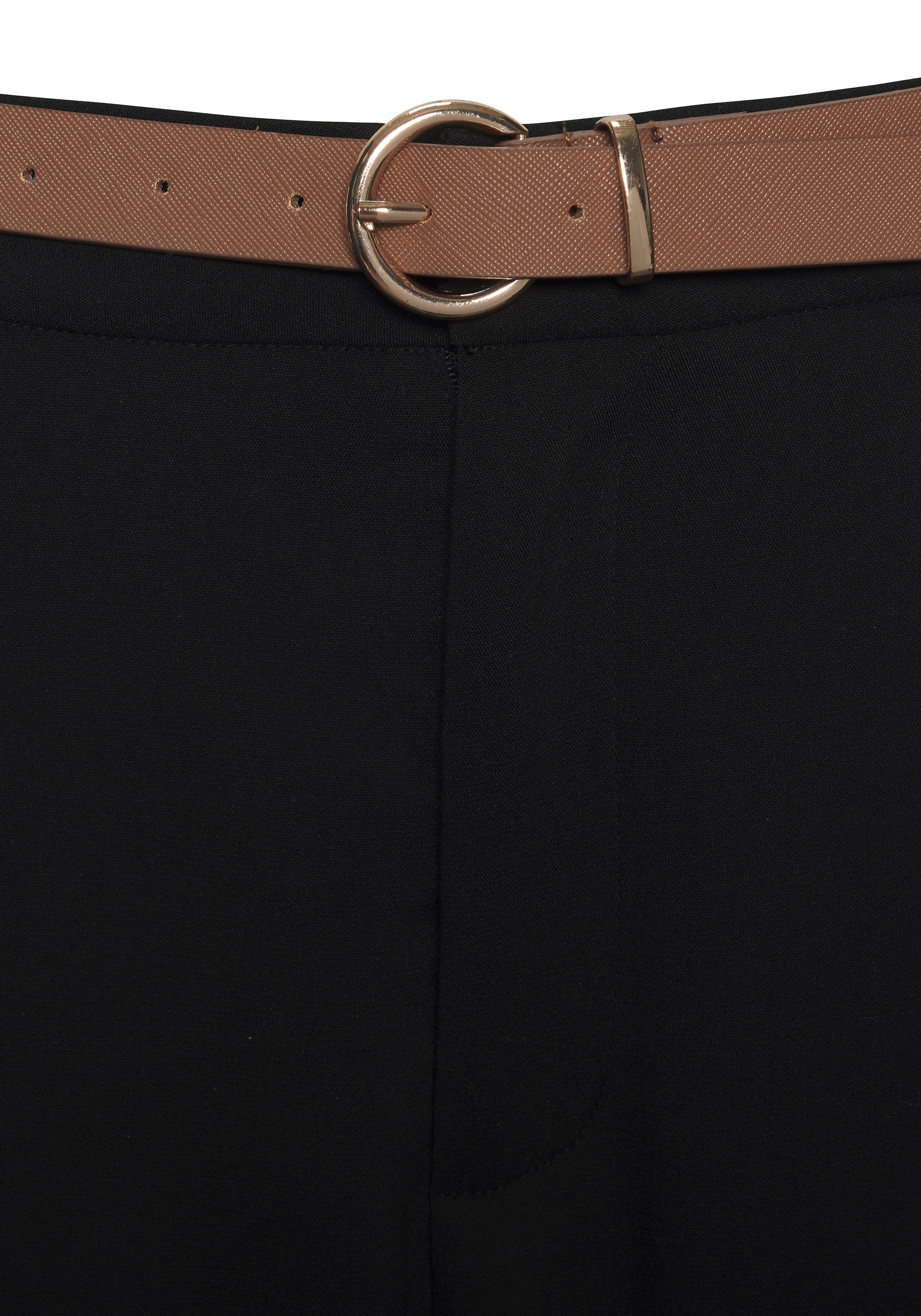 LASCANA Bundfaltenhose  mit Gürtel, in modischer Barrel-Form