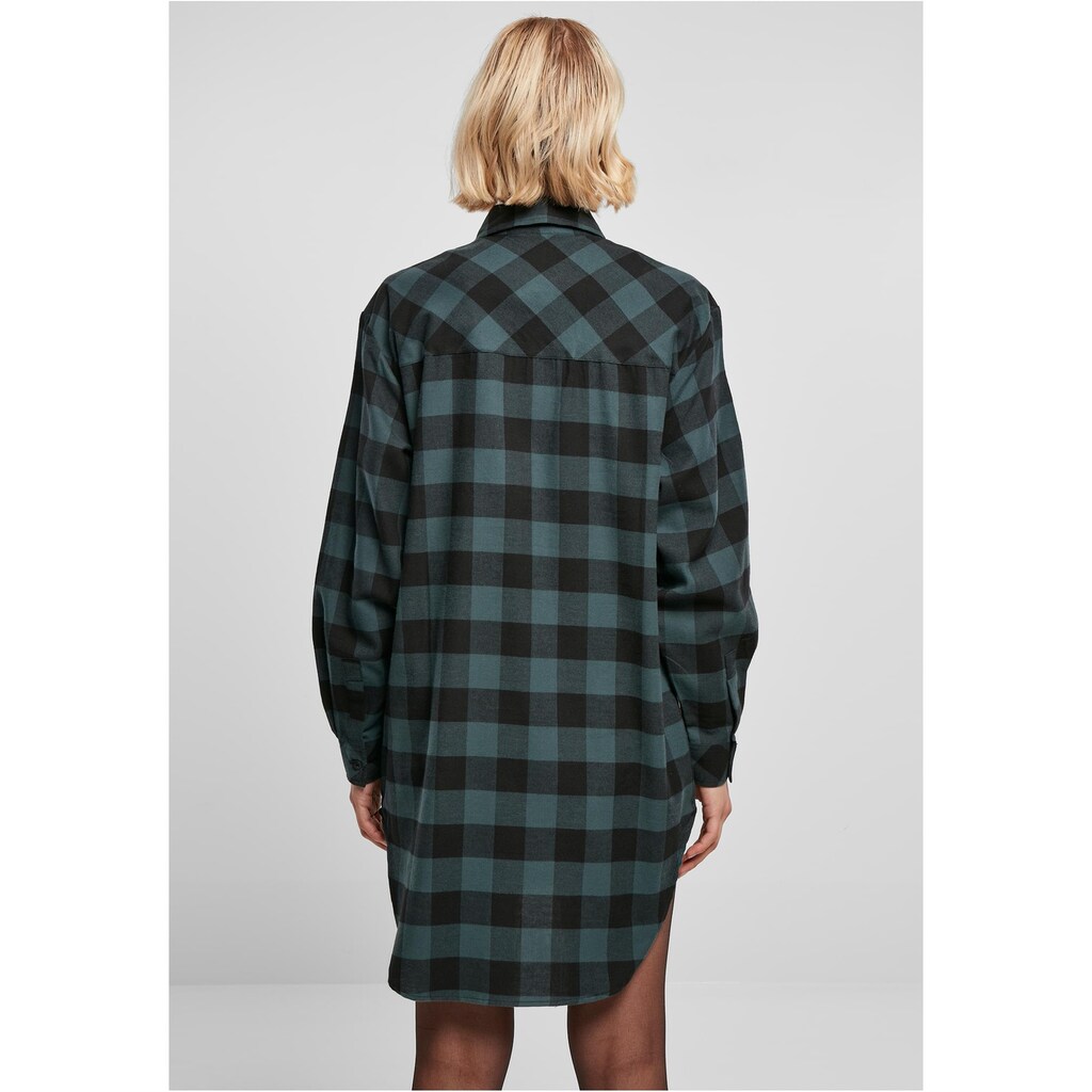 URBAN CLASSICS Shirtkleid »Urban Classics Damen Ladies Oversized Check Flannel Shirt Dress«, (1 tlg.)