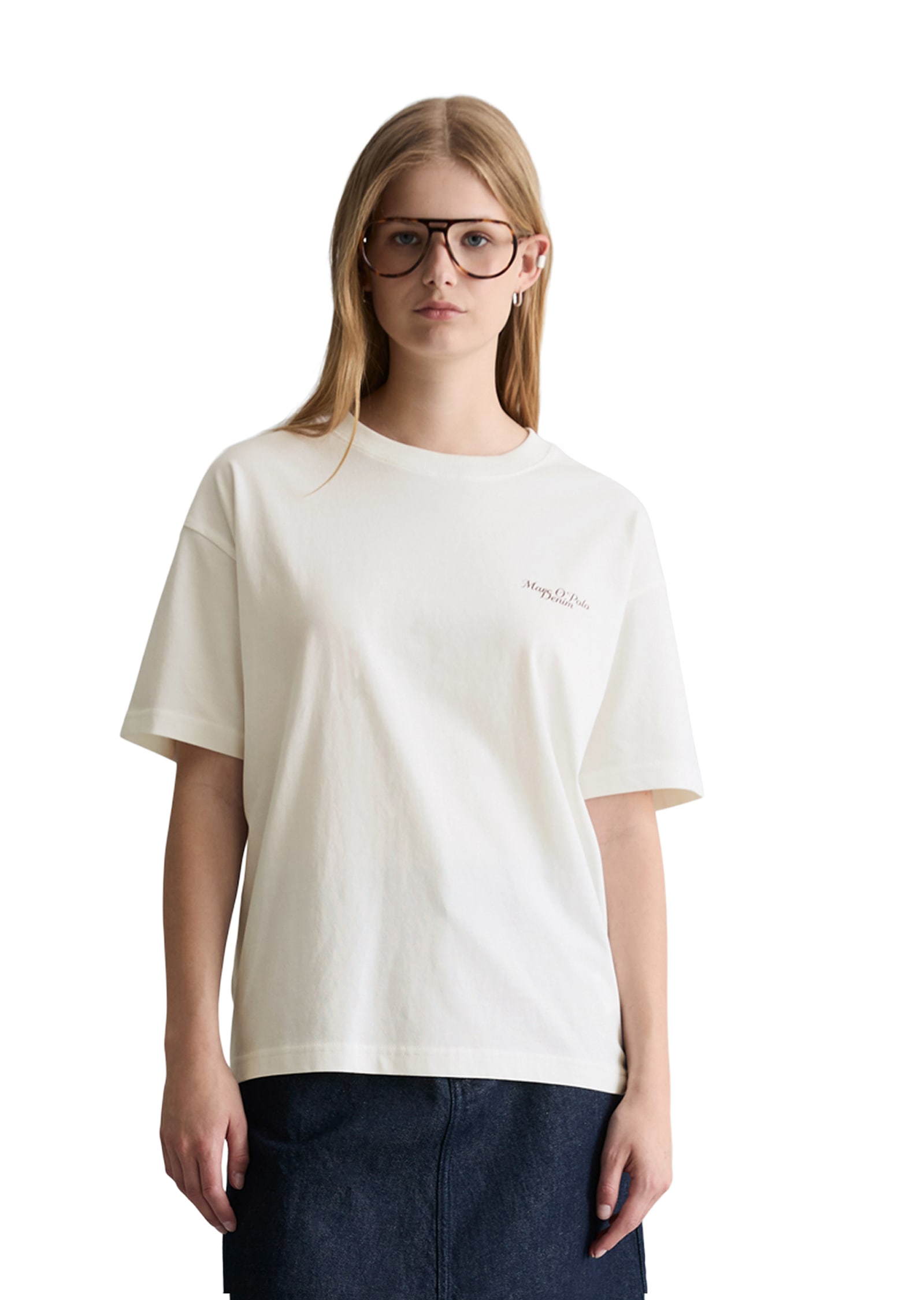 Marc OPolo DENIM T-Shirt Logo-T-Shirt relaxed aus Organic Cotton