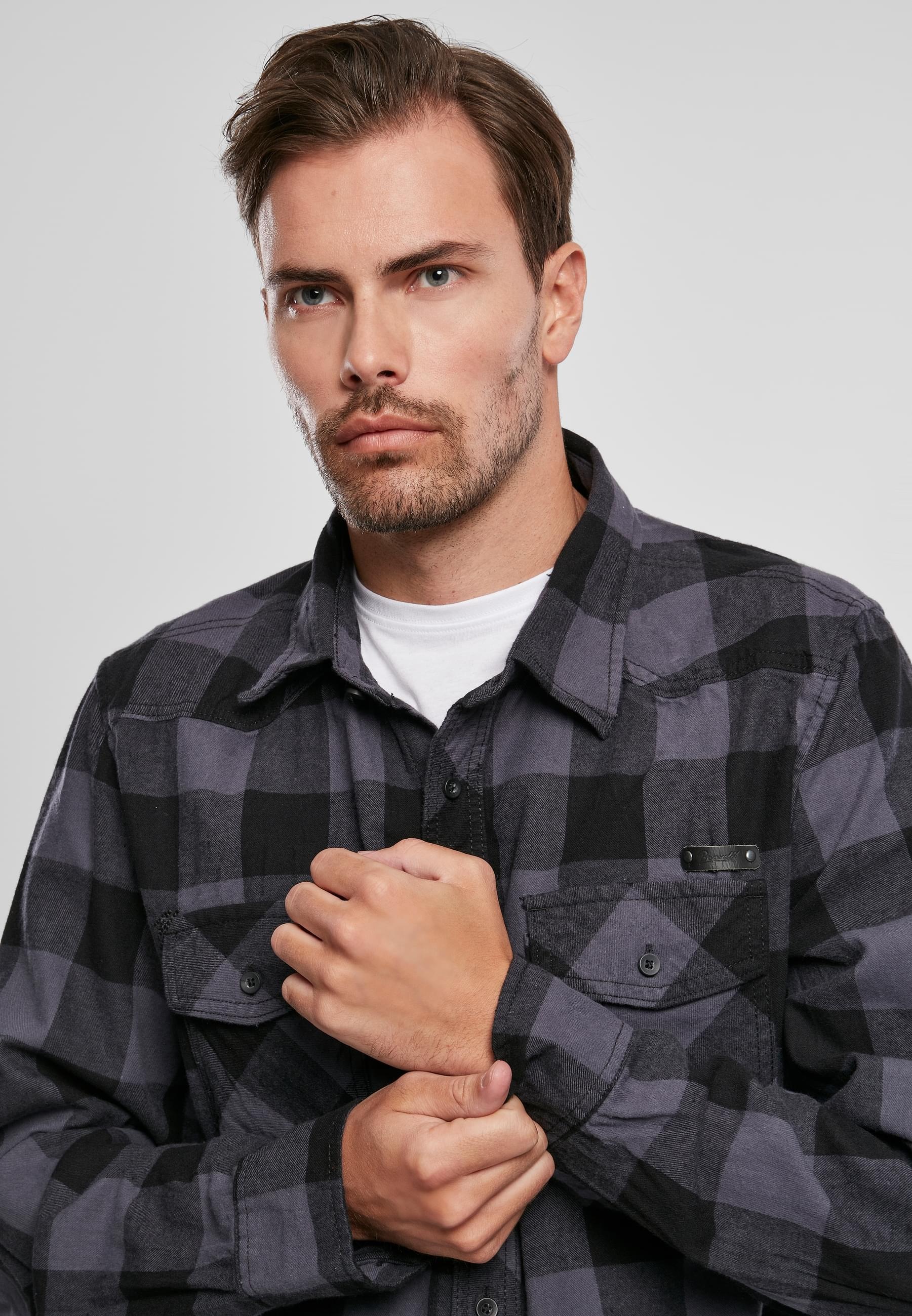 Brandit Langarmhemd »Brandit Herren Checked Shirt«, (1 tlg.)