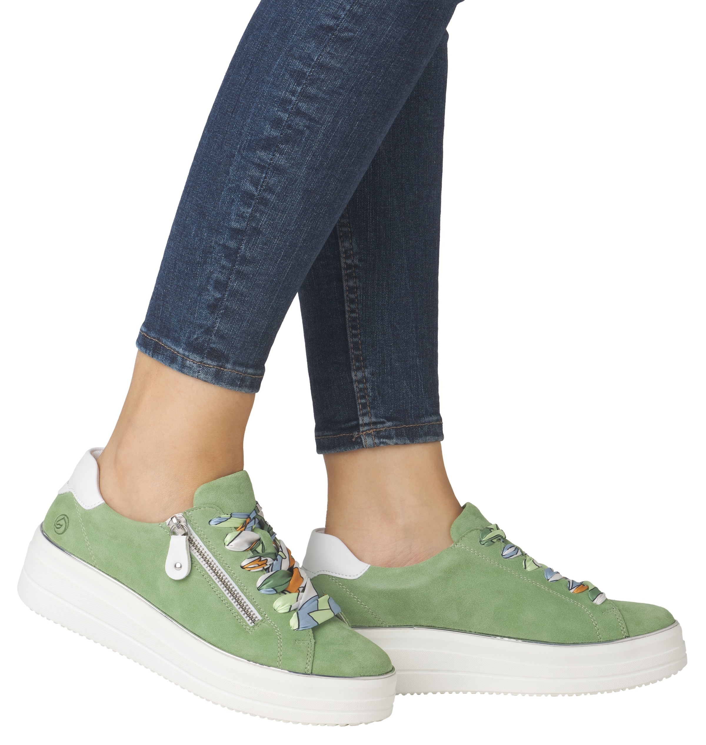 Remonte Plateausneaker, Freizeitschuh, Halbschuh, Schnürschuh mit seitlichem Reißverschluss