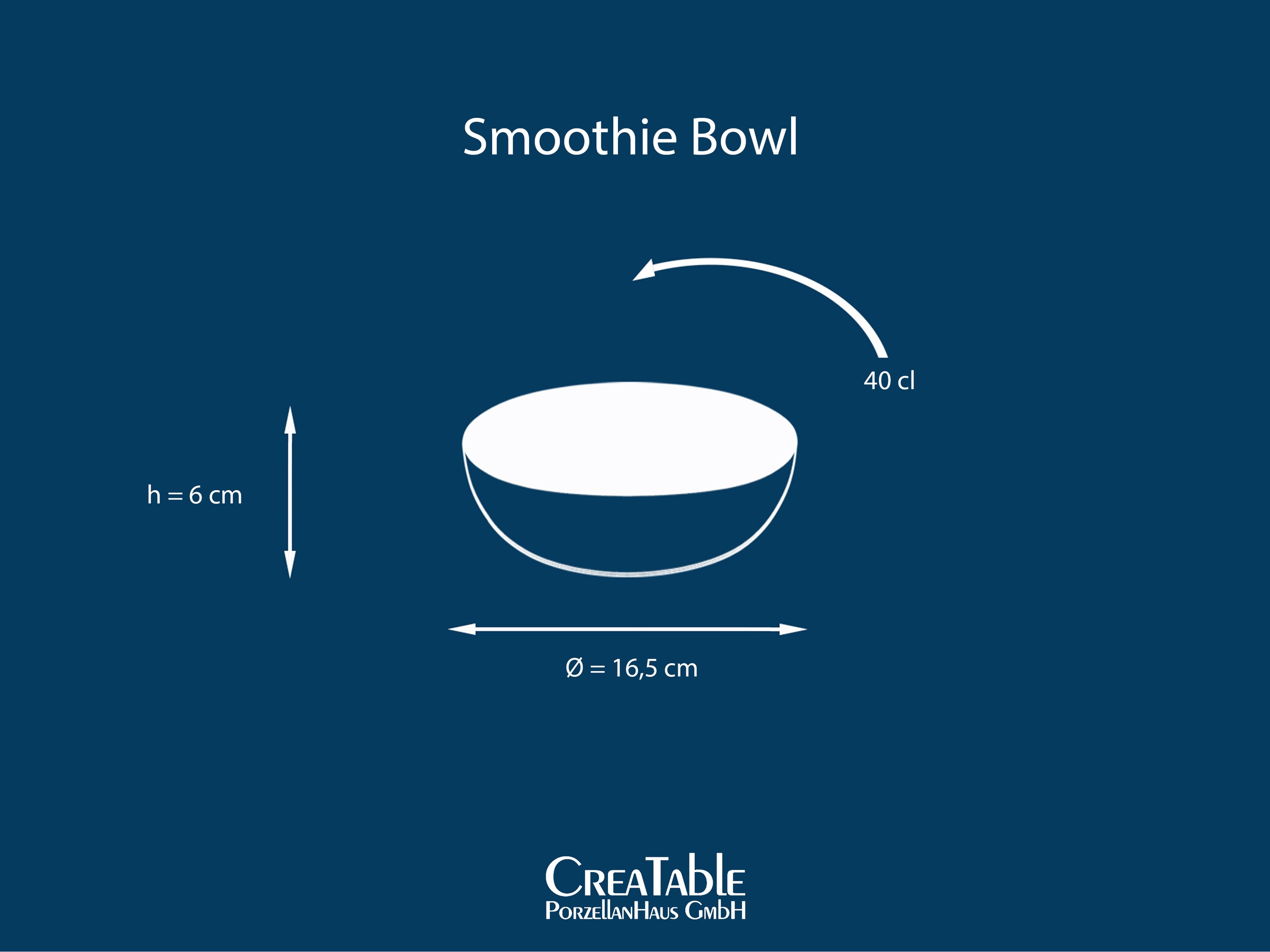 CreaTable Schüssel »Caldera Mix, Smoothie Bowl, 4-tlg.« 4 aus Steinzeug Moderne Coupeform, Reaktivglasur