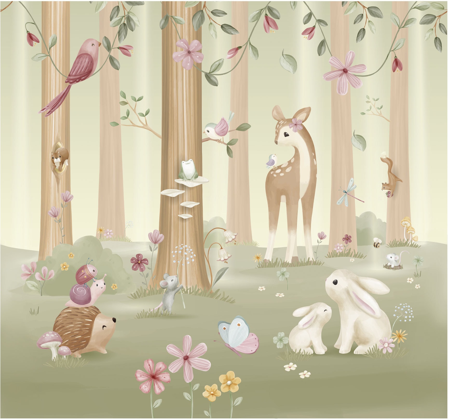 LITTLE DUTCH Vliestapete »Fairy Garden«, neutral, 280x300cm (LxB) ca. 8,4m2