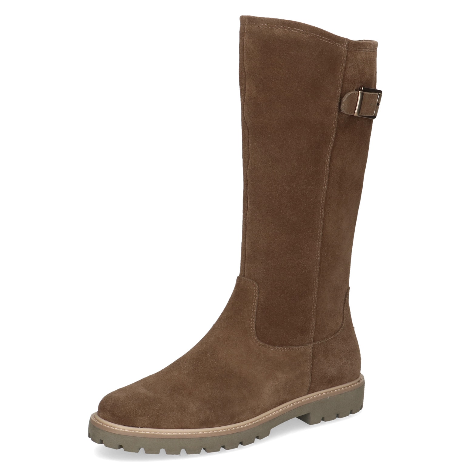Caprice Stiefel Blockabsatz, Langschaftschaftstiefel mit Ziernähten, bequeme Weite