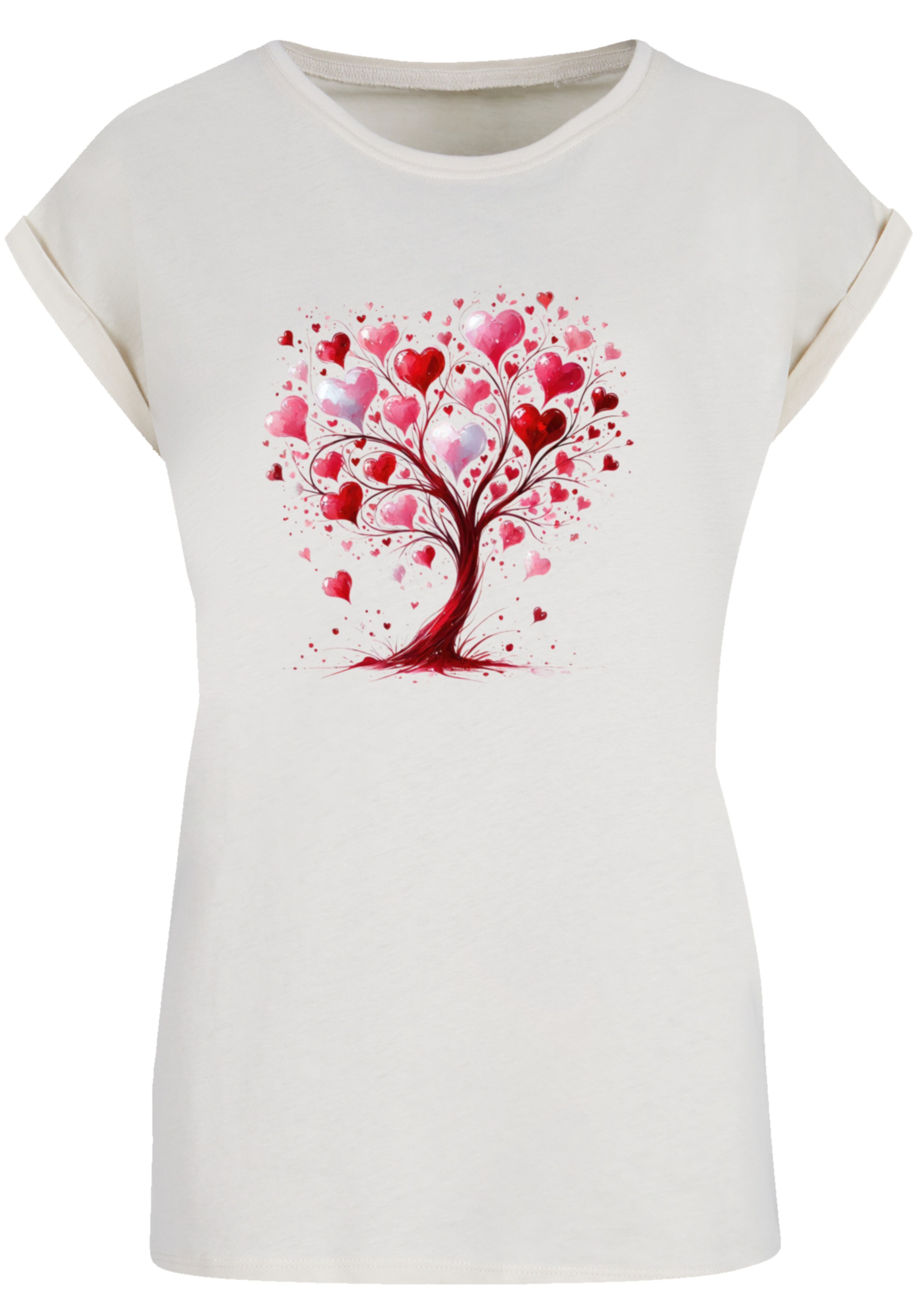 F4NT4STIC T-Shirt »Herz Baum Aquarell Druck«, Premium Qualität