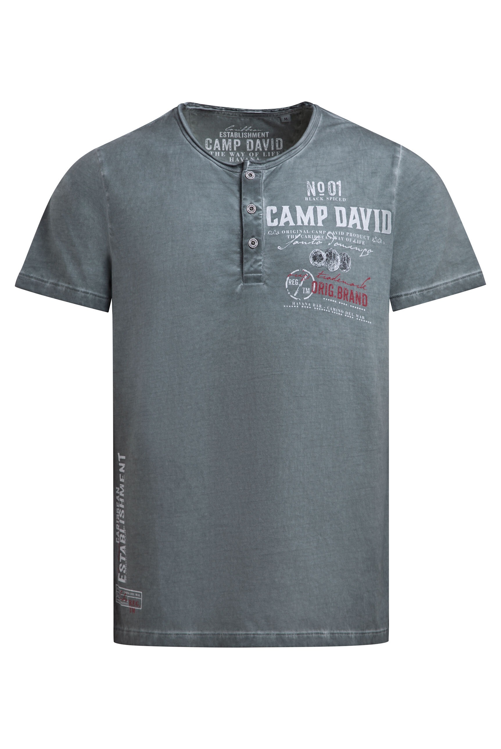 CAMP DAVID Henleyshirt aus Baumwolle