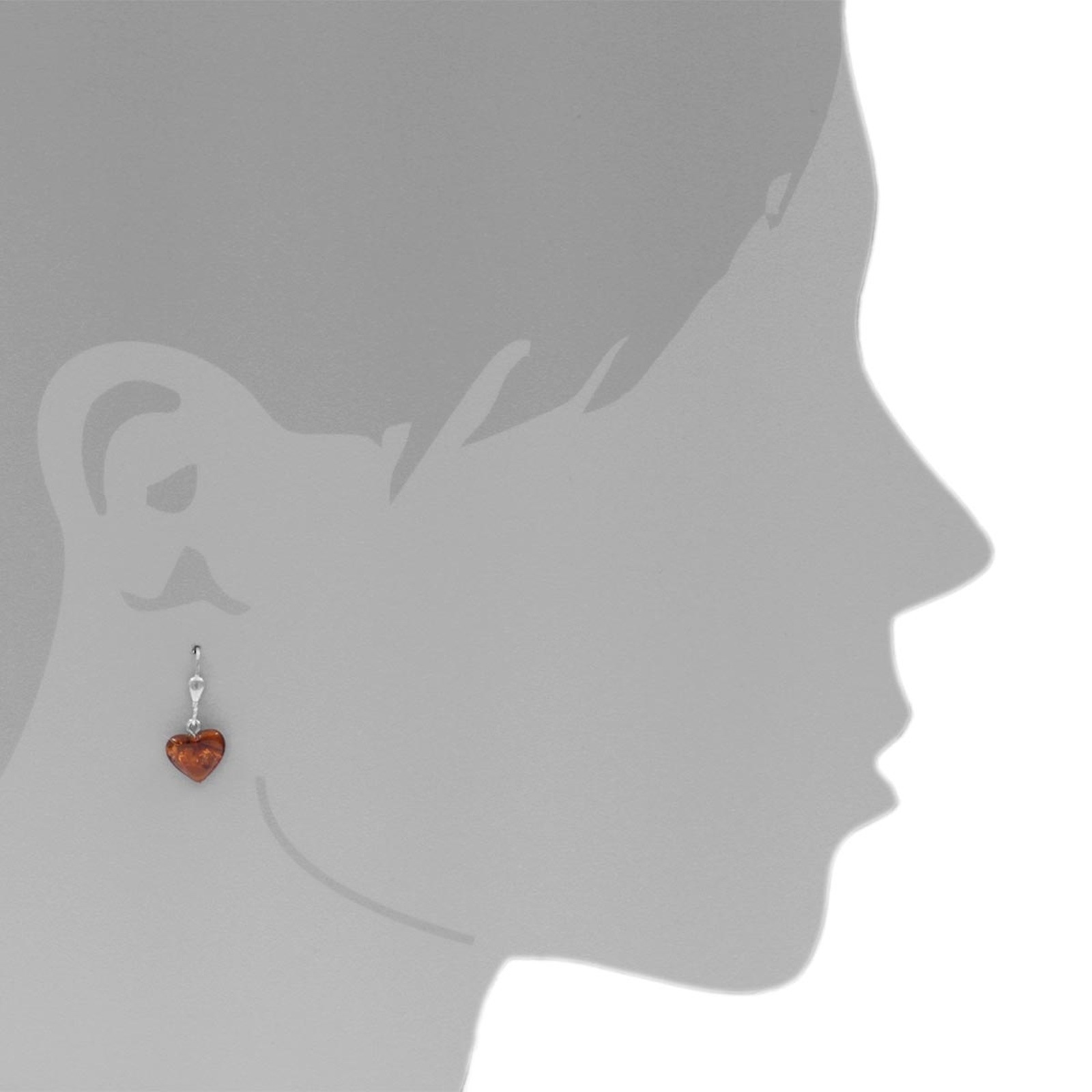 Ostsee-Schmuck Heart Silver 925 Amber Silver 2