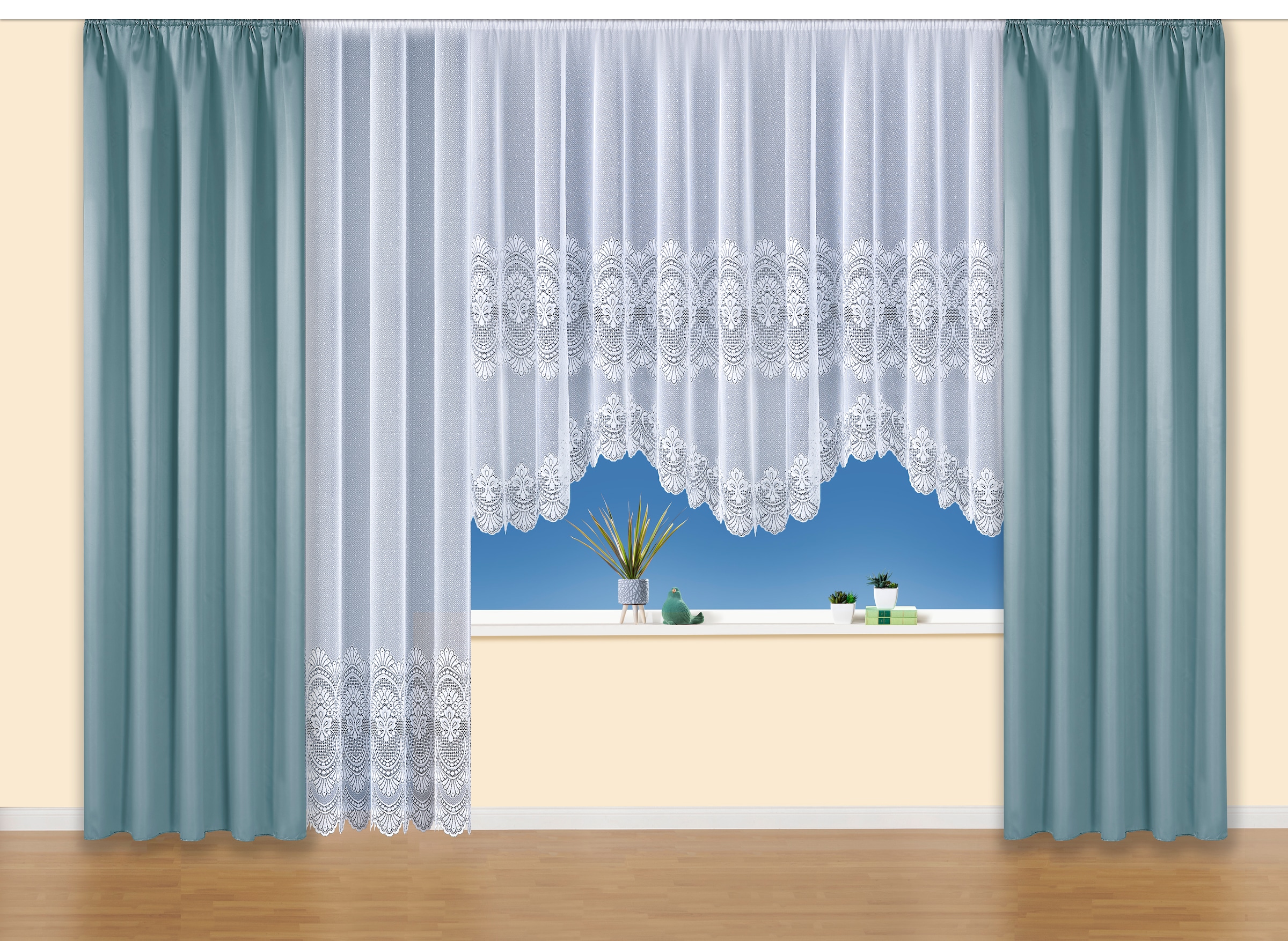 Weckbrodt Vorhang "Nicoletta" Kräuselband 1 Stk. tlg. Gardine, Store, Überg günstig online kaufen