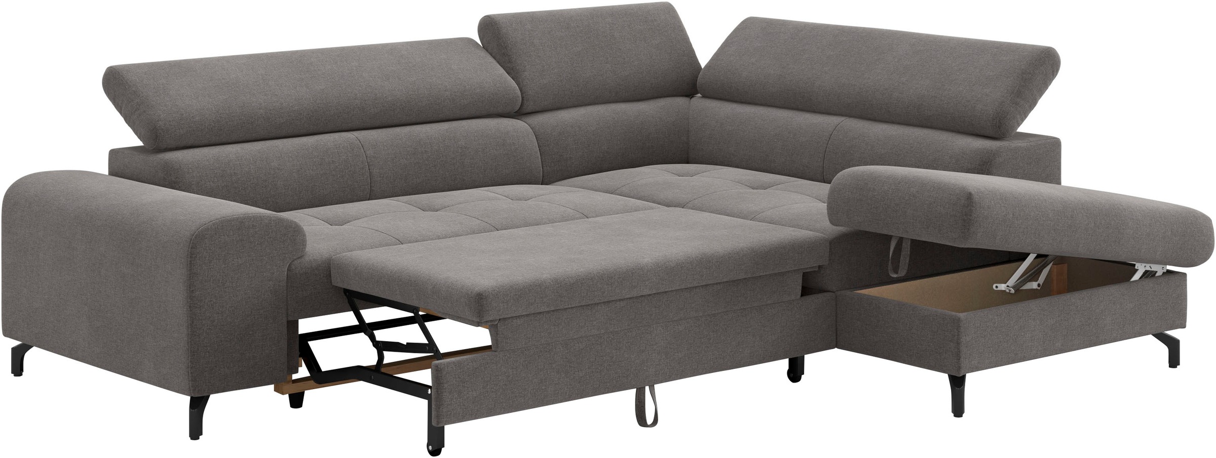 COTTA Ecksofa »Aura L-Form«, mit Schlaffunktion, Bettkasten und Kopfteilverstellung