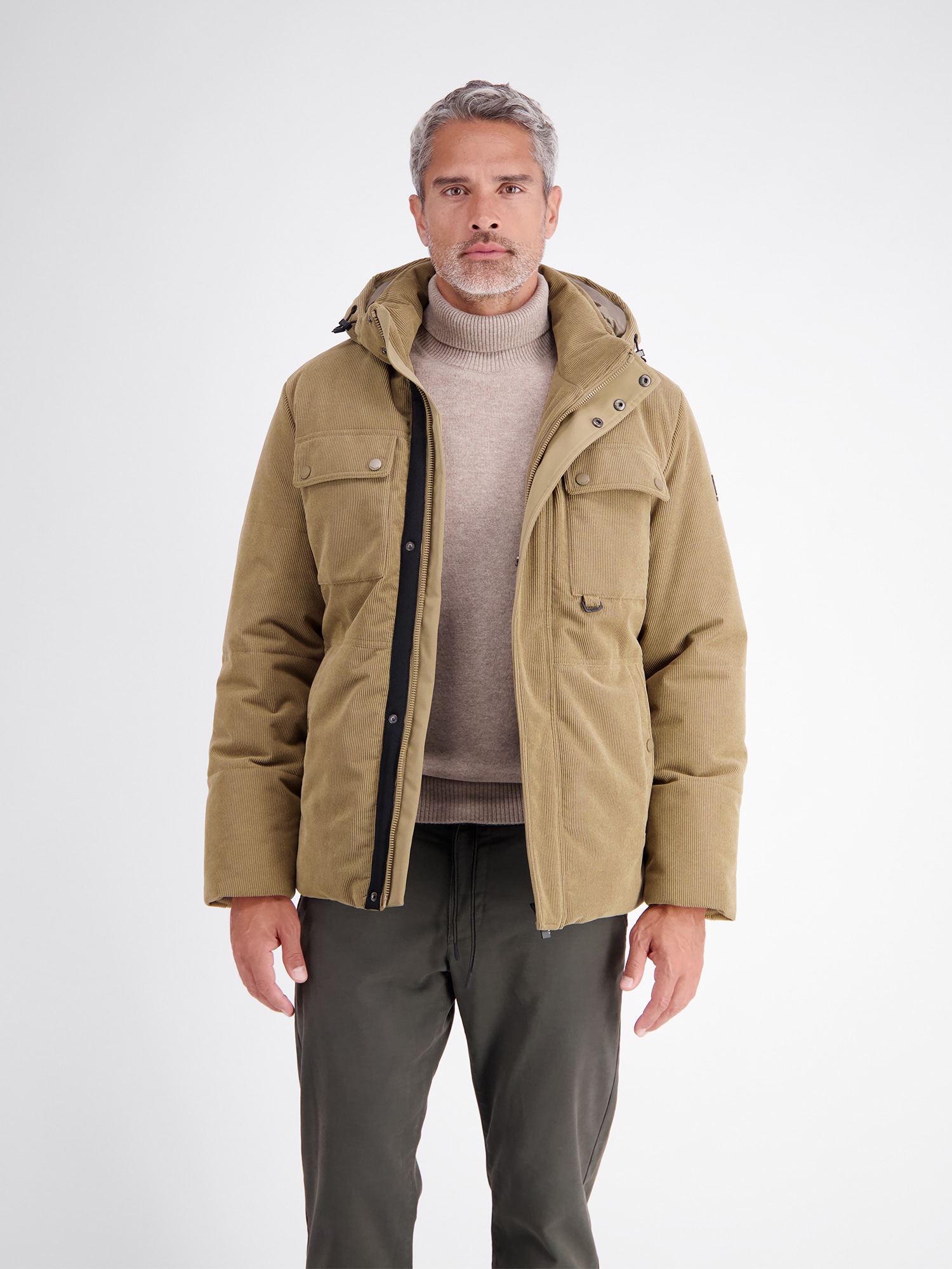 LERROS Outdoorjacke "Funktionsjacke aus wind und wasserabweisendem Kordgewebe" mit Kapuze