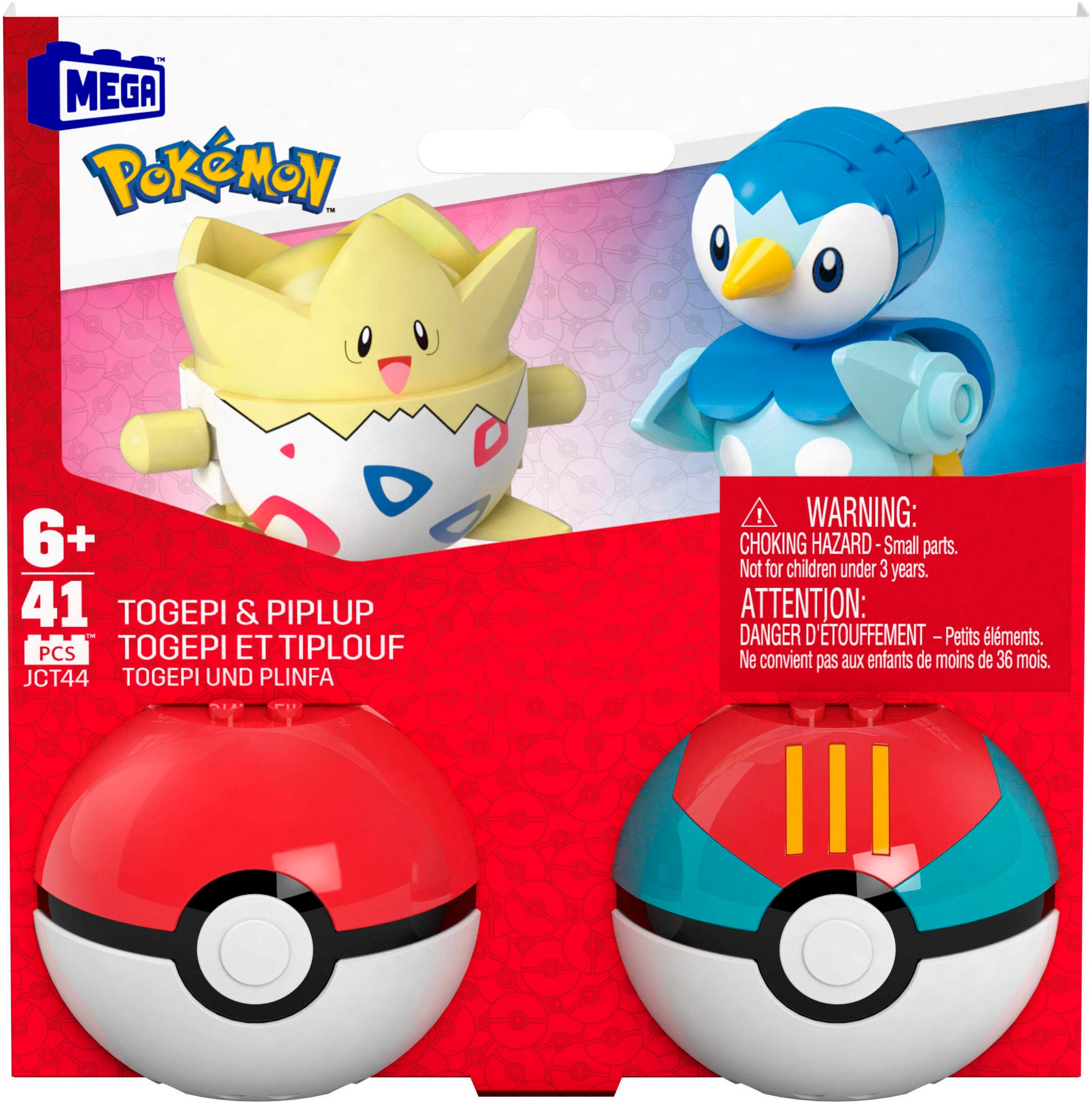 MEGA Konstruktions-Spielset »Pokémon 2er Pokéball Set - Plinfa und Togepi«