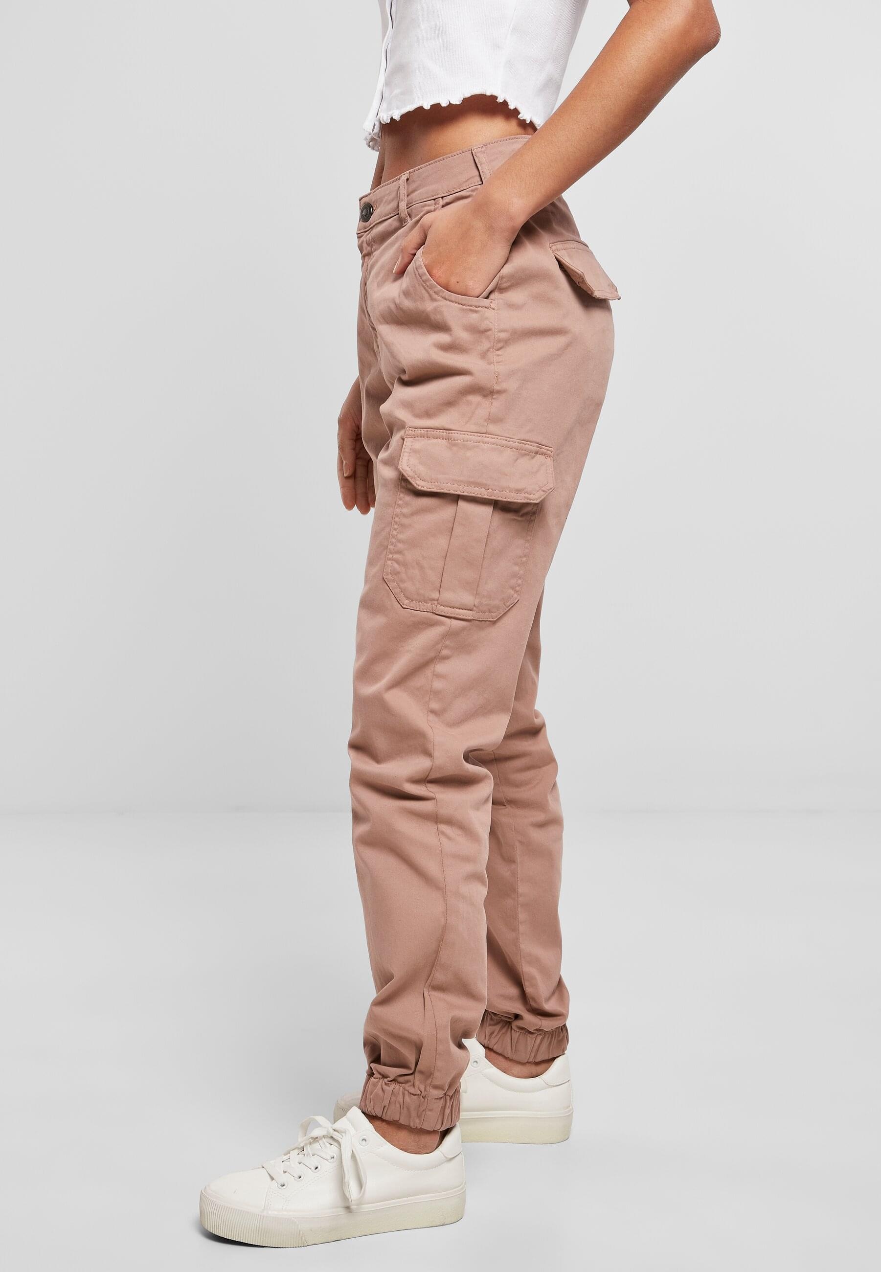 URBAN CLASSICS Cargohose »Urban Classics Damen Ladies High Waist Cargo Pants«, (1 tlg.)