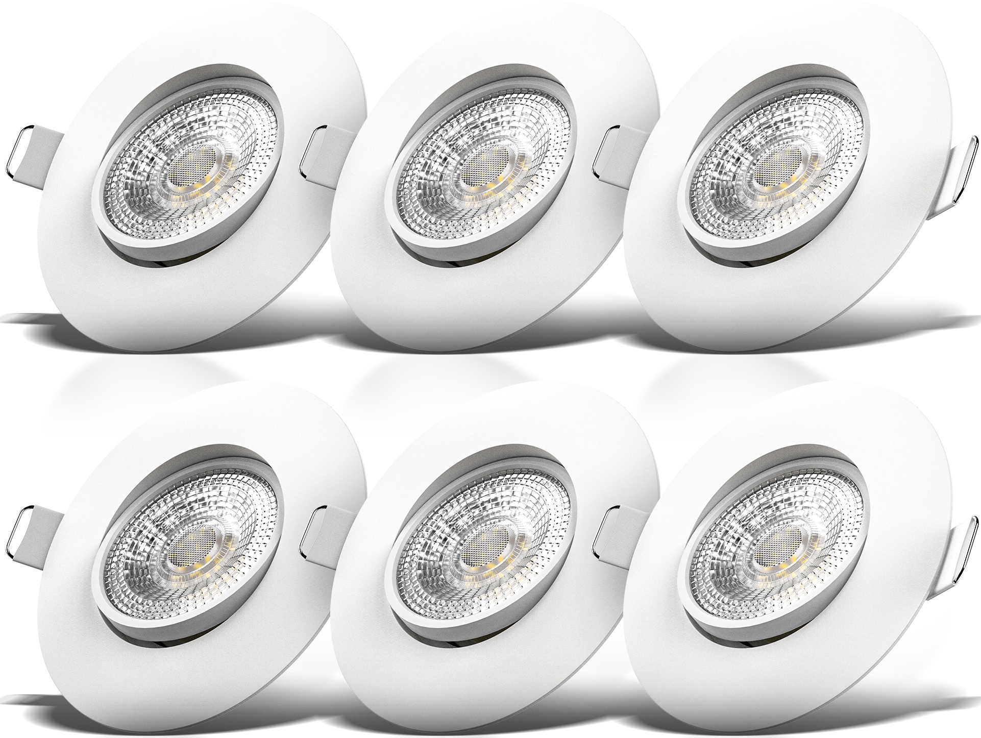 B.K.Licht LED Einbauleuchte, 6er-Set/ je Strahler 5 Watt, 460 Lumen, 3.000  Kelvin, nicht dimmbar, schwenkbar bestellen | BAUR