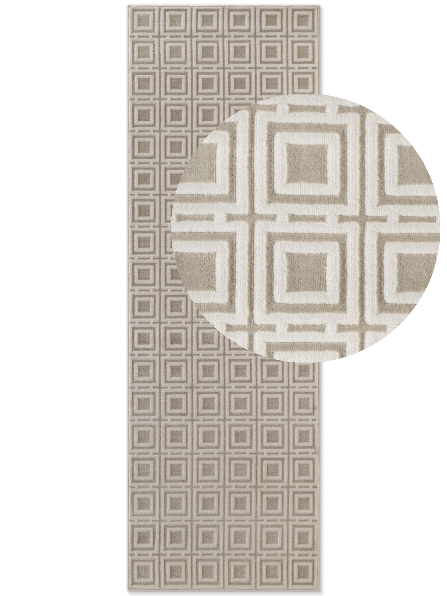 ELLE DECORATION "Howlite" rechteckig 9 mm Höhe Wohnzimmer, Schlafzimmer, Läufer, Hoch-Tief Effekt, Flur, Glanz
