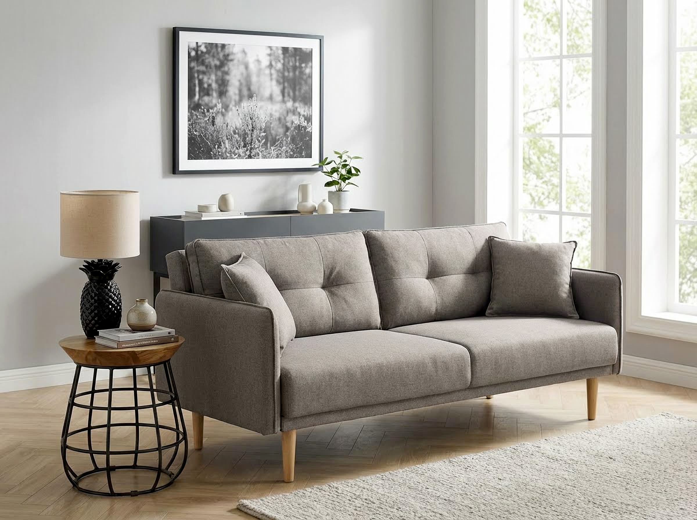 Home affaire Schlafsofa "SORENITY, 196 cm, 3-Sitzer, verstellbare Rückenleh günstig online kaufen