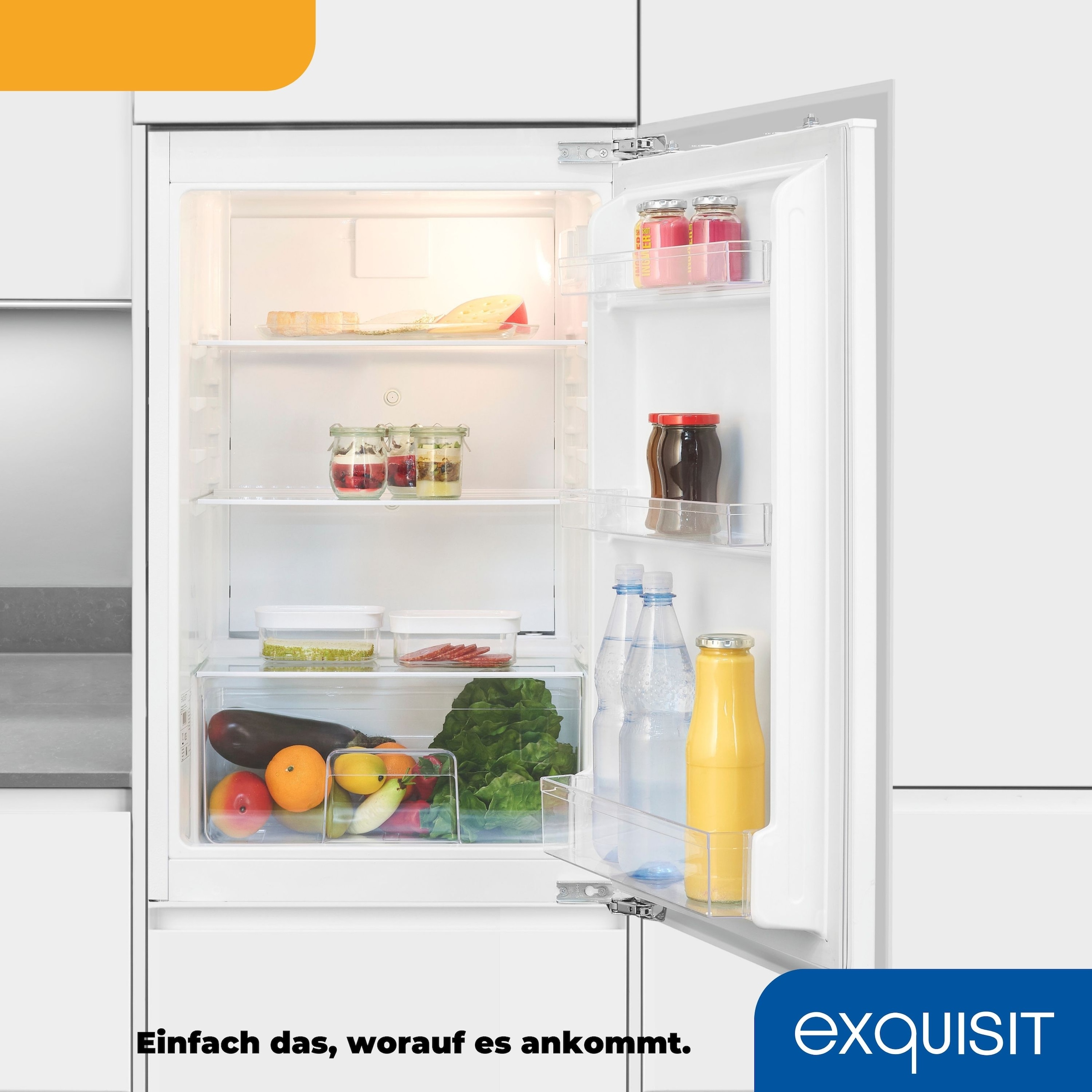 exquisit Einbaukühlschrank »EKS5131-V-FE-O90E« 87,8 cm hoch 55 cm breit