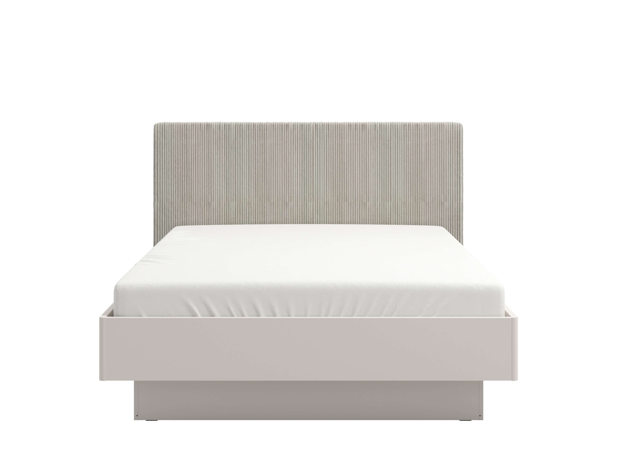 INOSIGN Bettgestell »Lucca Bett, mit gepolstertem Kopfteil, bezogen mit weichem Cordstoff«, in eleganten und modernen Cashmere Farbe