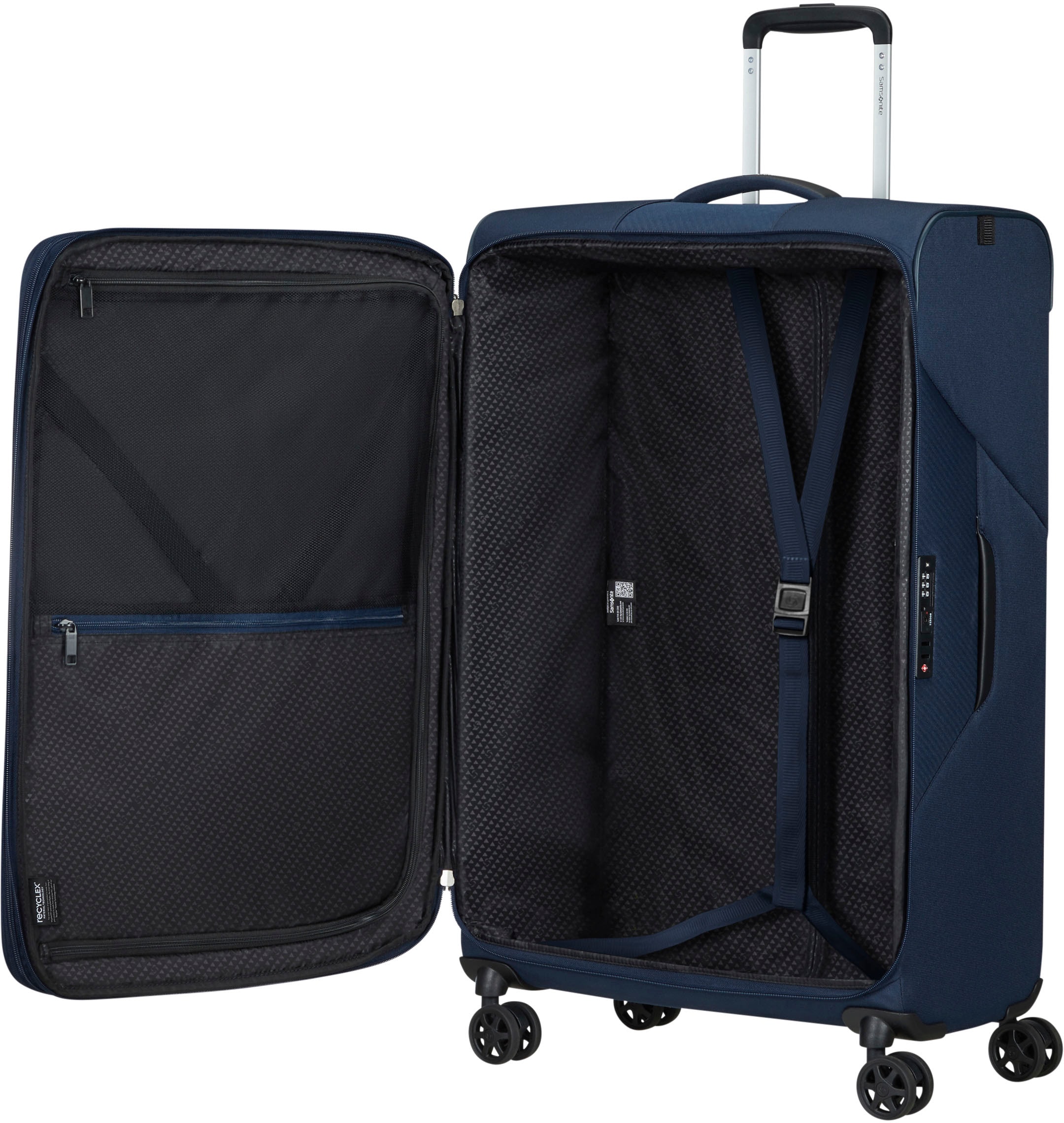 Samsonite Weichgepäck-Trolley »LITEBEAM, verschiedene Größen und Farben«, 4 Rollen, Reisekoffer Aufgabegepäck Trolley Volumenerweiterung bei M/L
