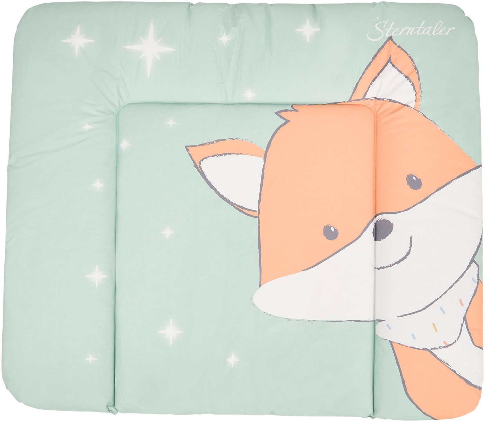 Wickelauflage STERNTALER, B:72cm L:85cmsteingrün, PVC-Folie, Polyester, Wickelauflagen, "Filou", Made in Europe