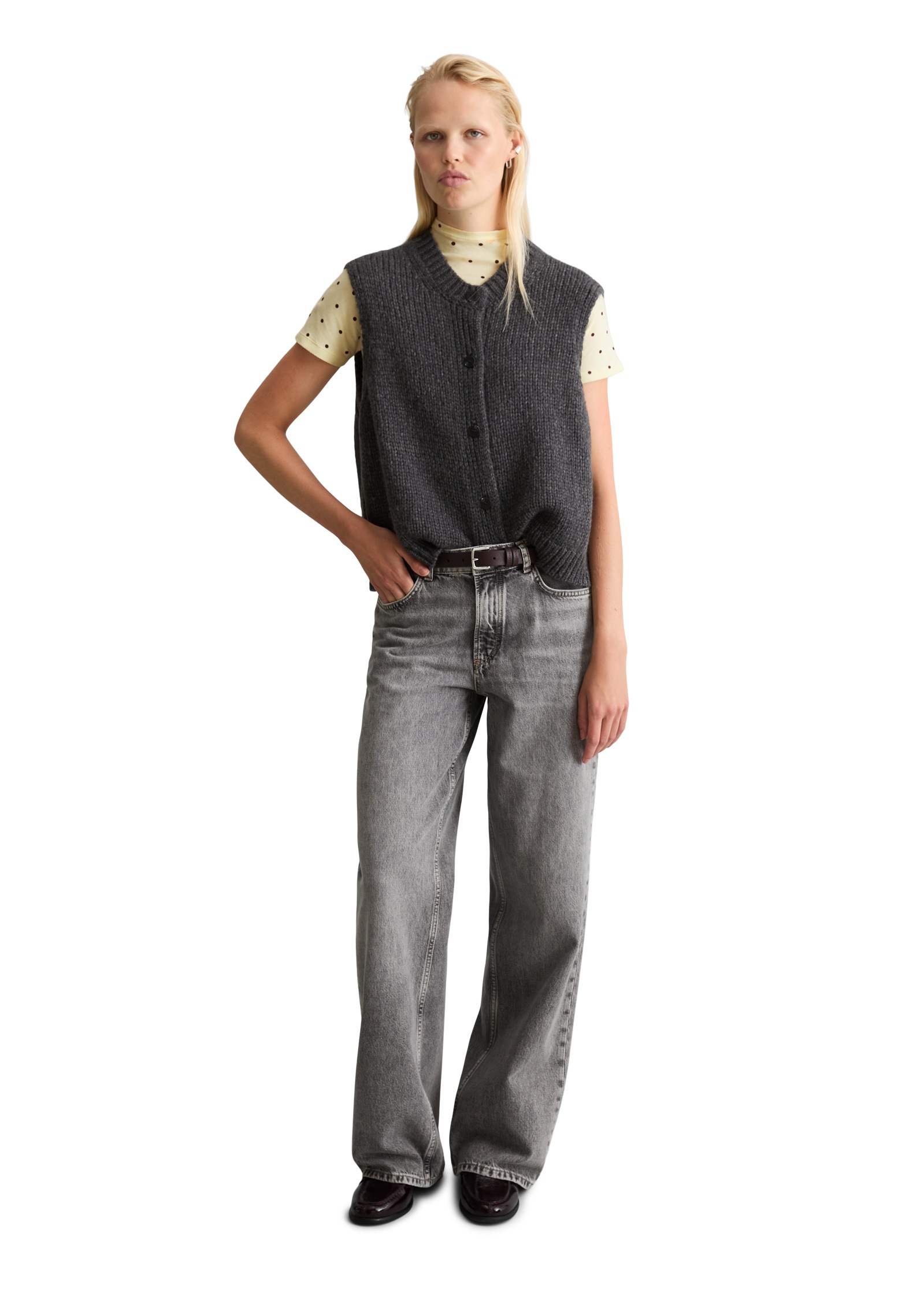 Marc O'Polo DENIM Strickweste »aus kuscheligem Schurwolle-Alpaka-Mix«