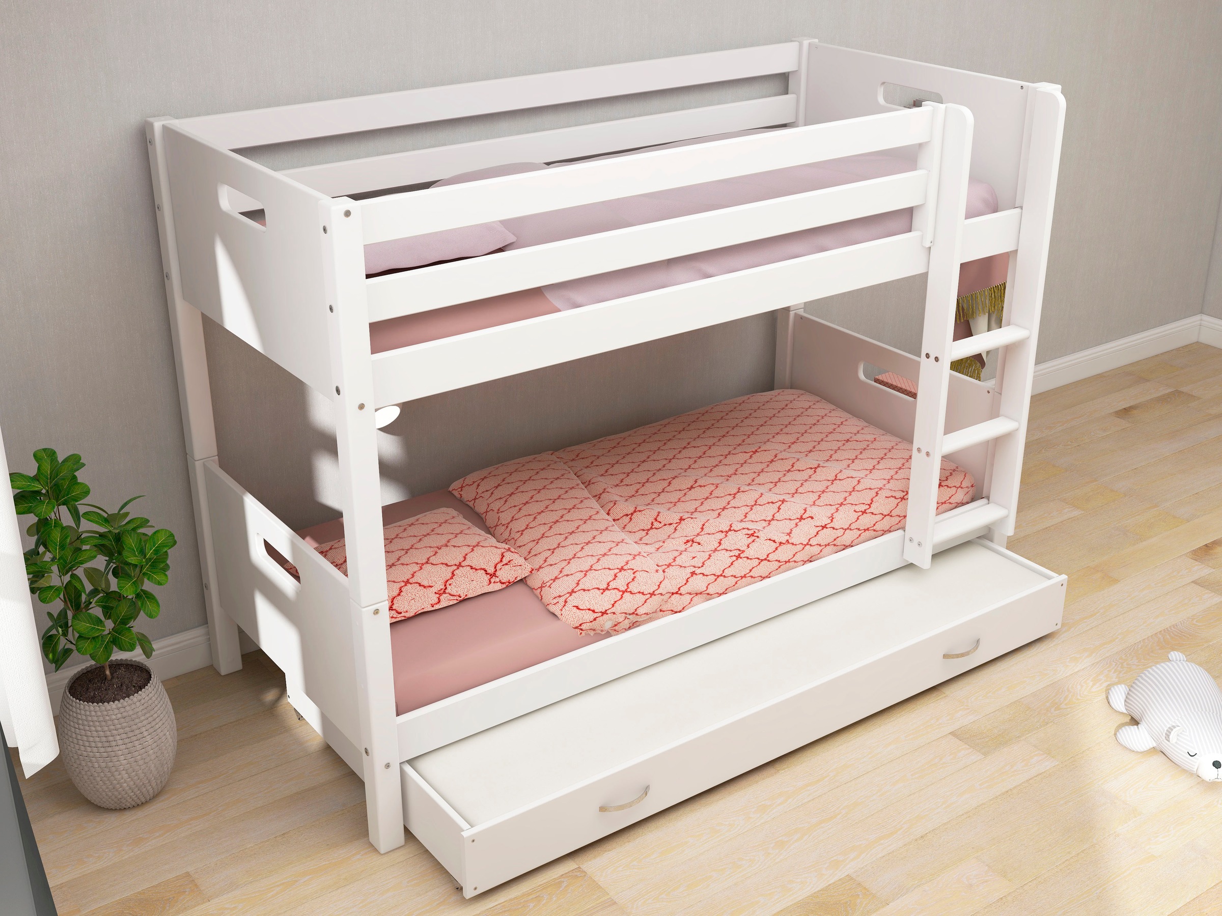 Thuka Etagenbett »Nordic Kinderbett, Spielbett, Daybett,«, bester Qualität, stabil, umbaubar in 2 Einzelbetten