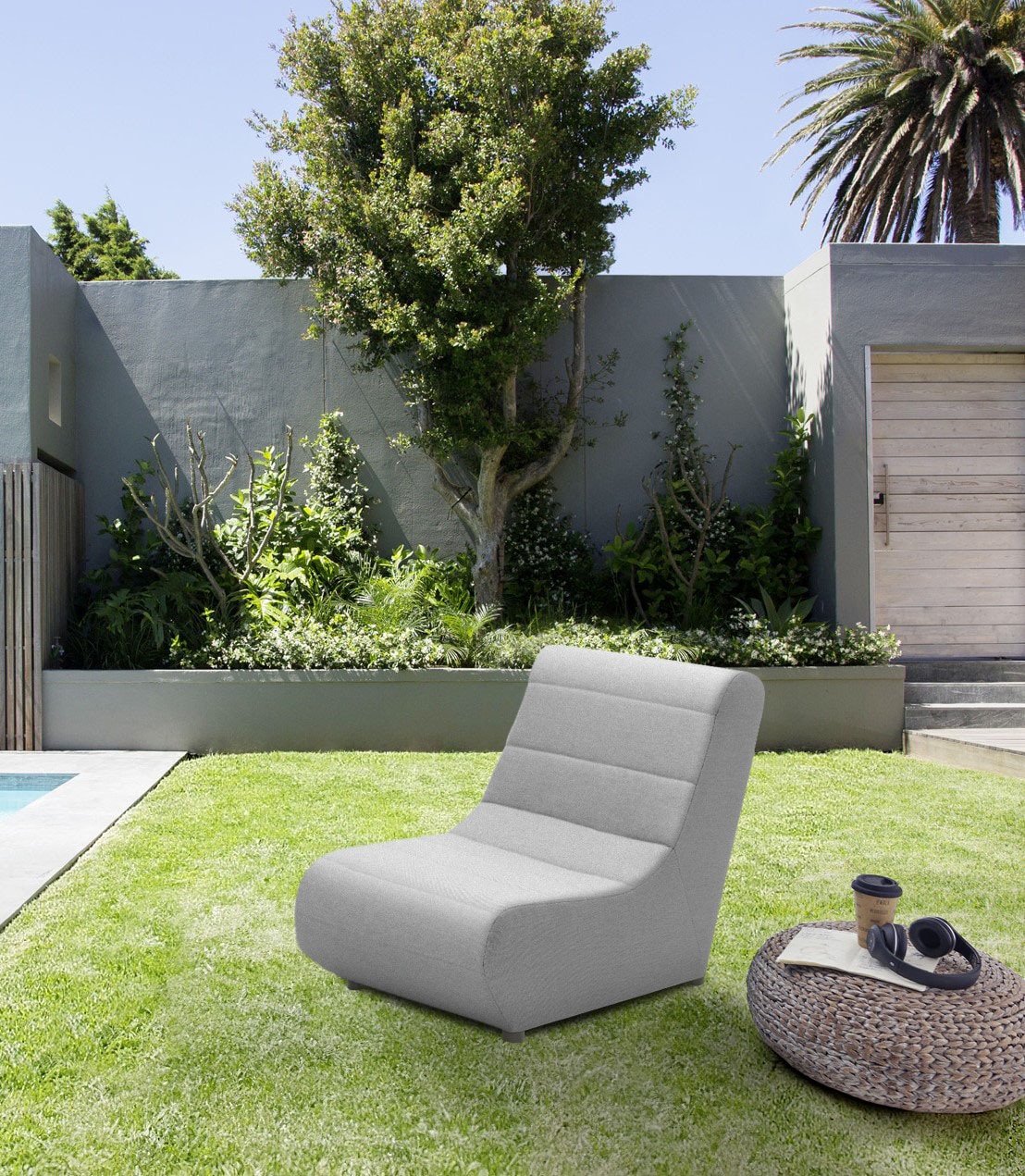 DOMO collection Sofaelement »Soleil, pflegeleichter und wetterfester Bezug«, Outdoor, besonderes Design und Formgebung, individuell erweiterbar