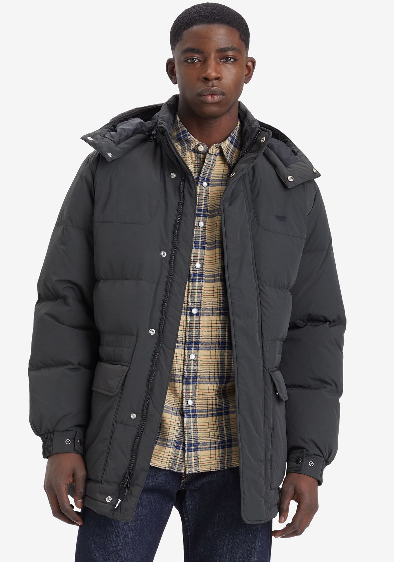 Levi's® Winterjacke »ROCKRIDGE MID PUFFER«, mit Kapuze, mit abnehmbarer Kapuze