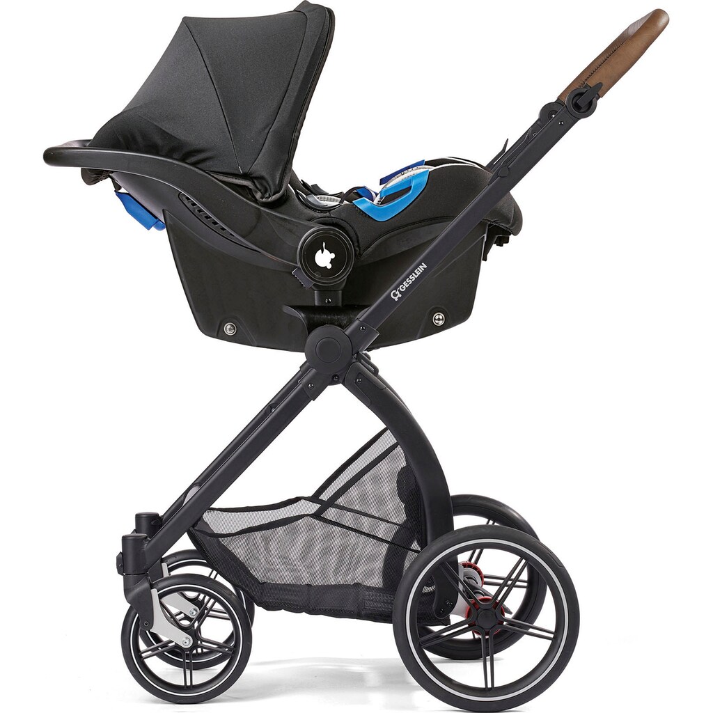 Gesslein Kombi-Kinderwagen »FX4 Soft+ mit Aufsatz Classic schwarz/tabak, khaki«