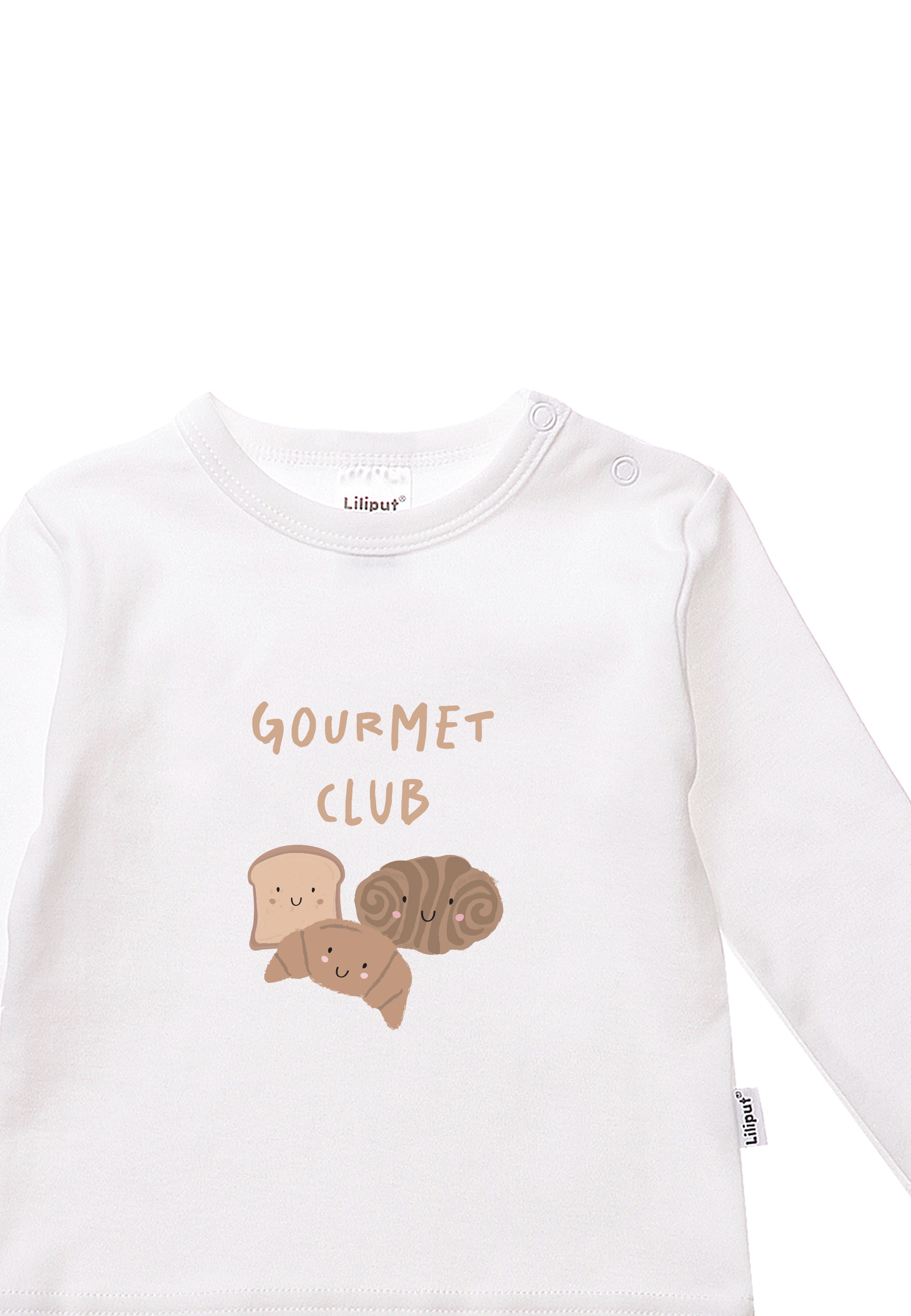 Liliput Langarmshirt »Gourment Club«, 2er-Pack mit Druckknöpfen an der Schulter