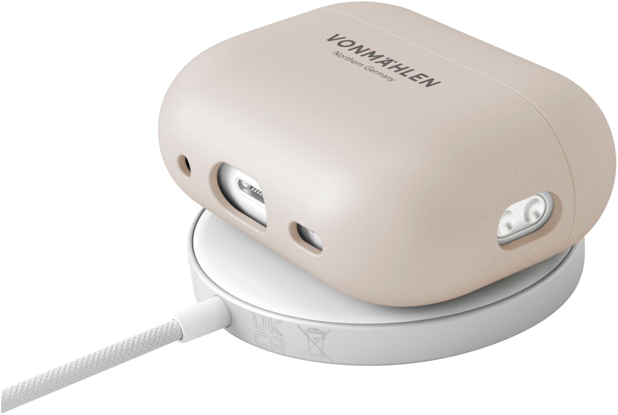 VONMÄHLEN Kopfhörer-Schutzhülle »Thin Case for AirPods Pro 2nd gen., Cream«