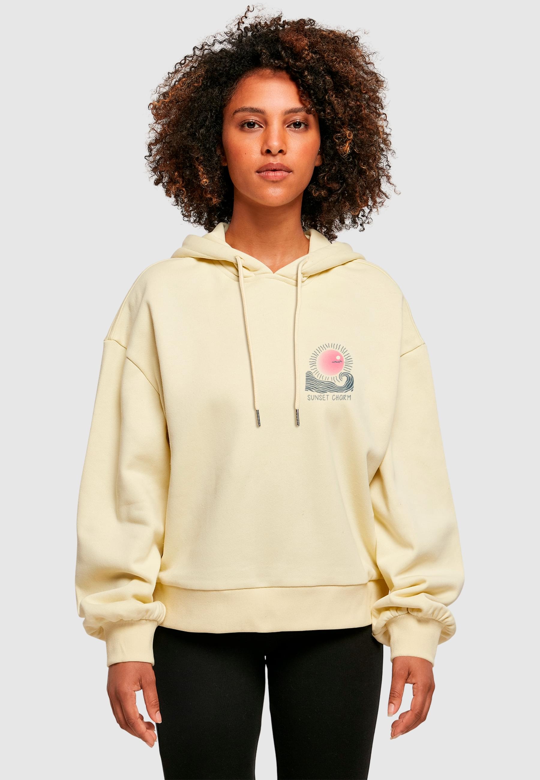 Merchcode Kapuzenpullover »Merchcode Ladies Sunset Charm Oversized Hoody«, (1 tlg.)