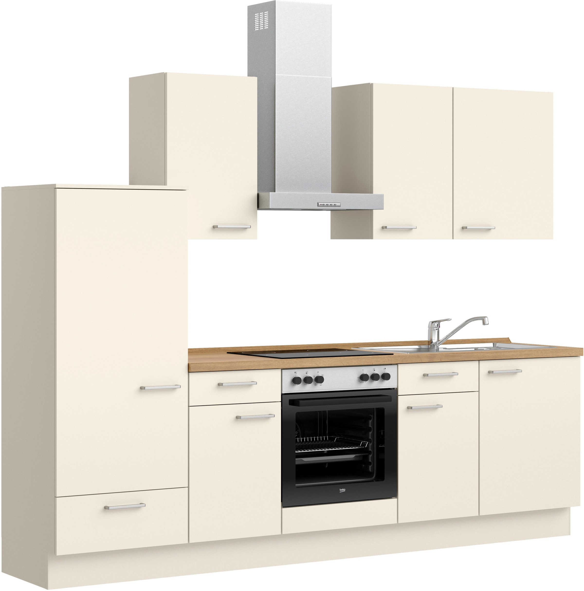 nobilia® Küchenzeile »"Touch I"«, vormontiert, Ausrichtung wählbar, Breite 270 cm, wahlw. mit E-Geräten