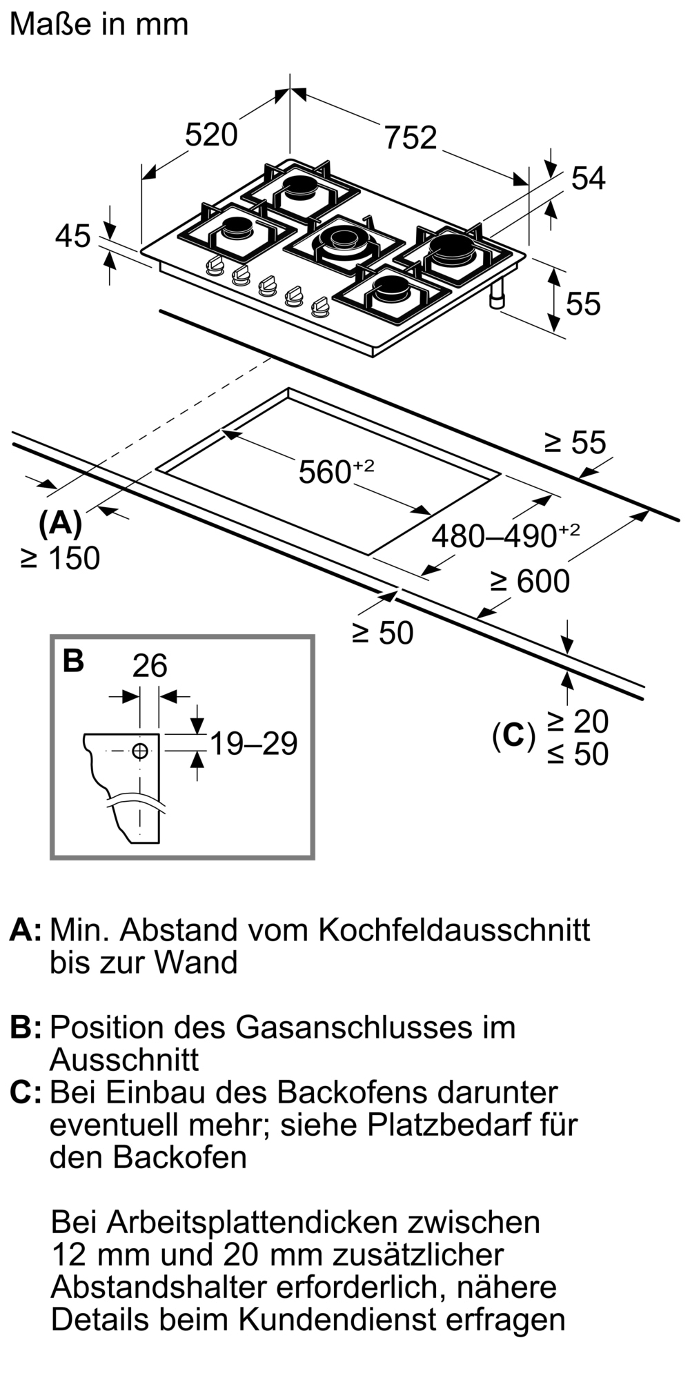 SIEMENS Gas-Kochfeld »ER7A6RH40«
