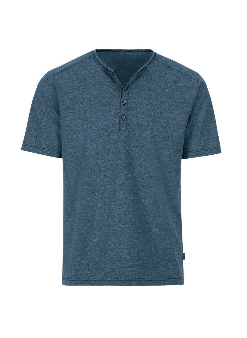 Trigema T-Shirt "TRIGEMA T-Shirt mit Knopfleiste DELUXE Baumwolle", 1 Stk. günstig online kaufen
