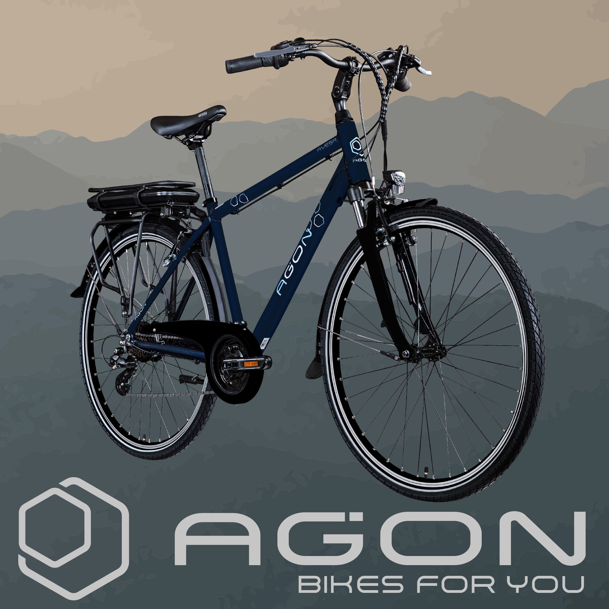 AGON E-Bike »Avesa«, 21 Gang, Heckmotor 250 W, Pedelec, Elektrofahrrad für Damen u. Herren