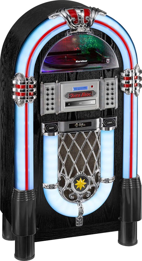 KARCHER Retro-Radio "JB 6608D", bunt, B:57cm H:105cm T:30,5cm, Radios, USB & SD für MP3-Wiedergabe, Schallplattenspieler, CD/MP3-Player