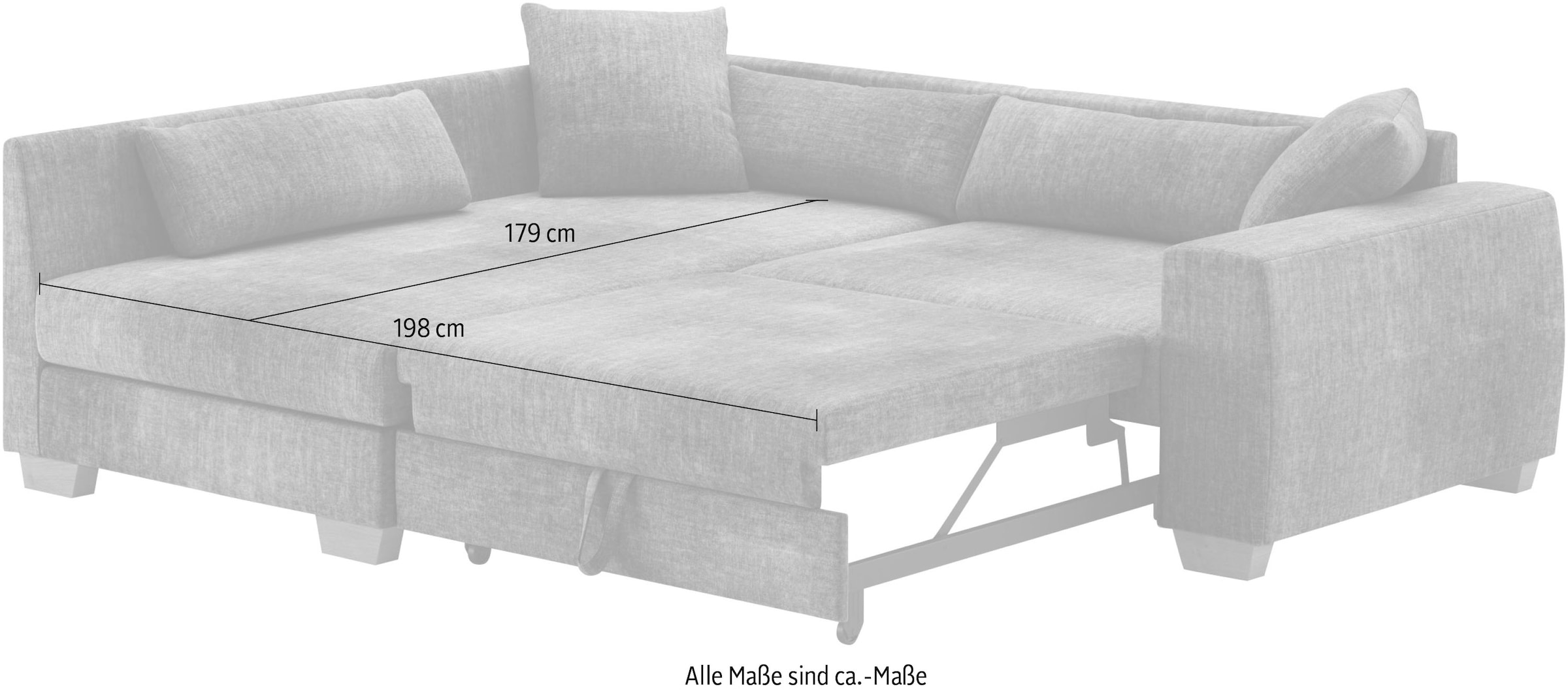 Mr. Couch Ecksofa »Helena L-Form«, Mit Federkern, wahlweise mit Bettfunktion und Taschenfederkern
