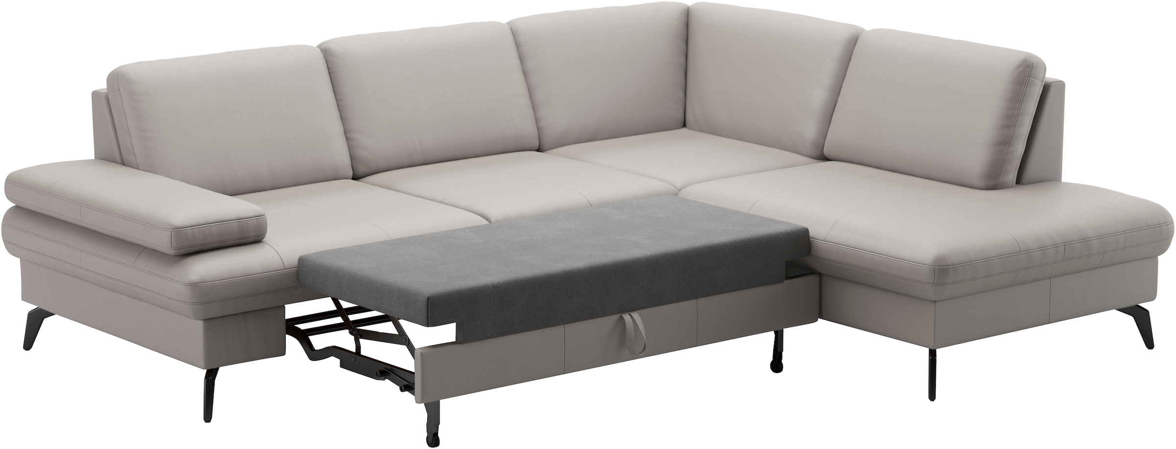 sit&more Ecksofa »Morris L-Form, inkl. Sitztiefenverstellung«, wahlweise mit Armteilverstellung, Bettfunktion & Bettkasten