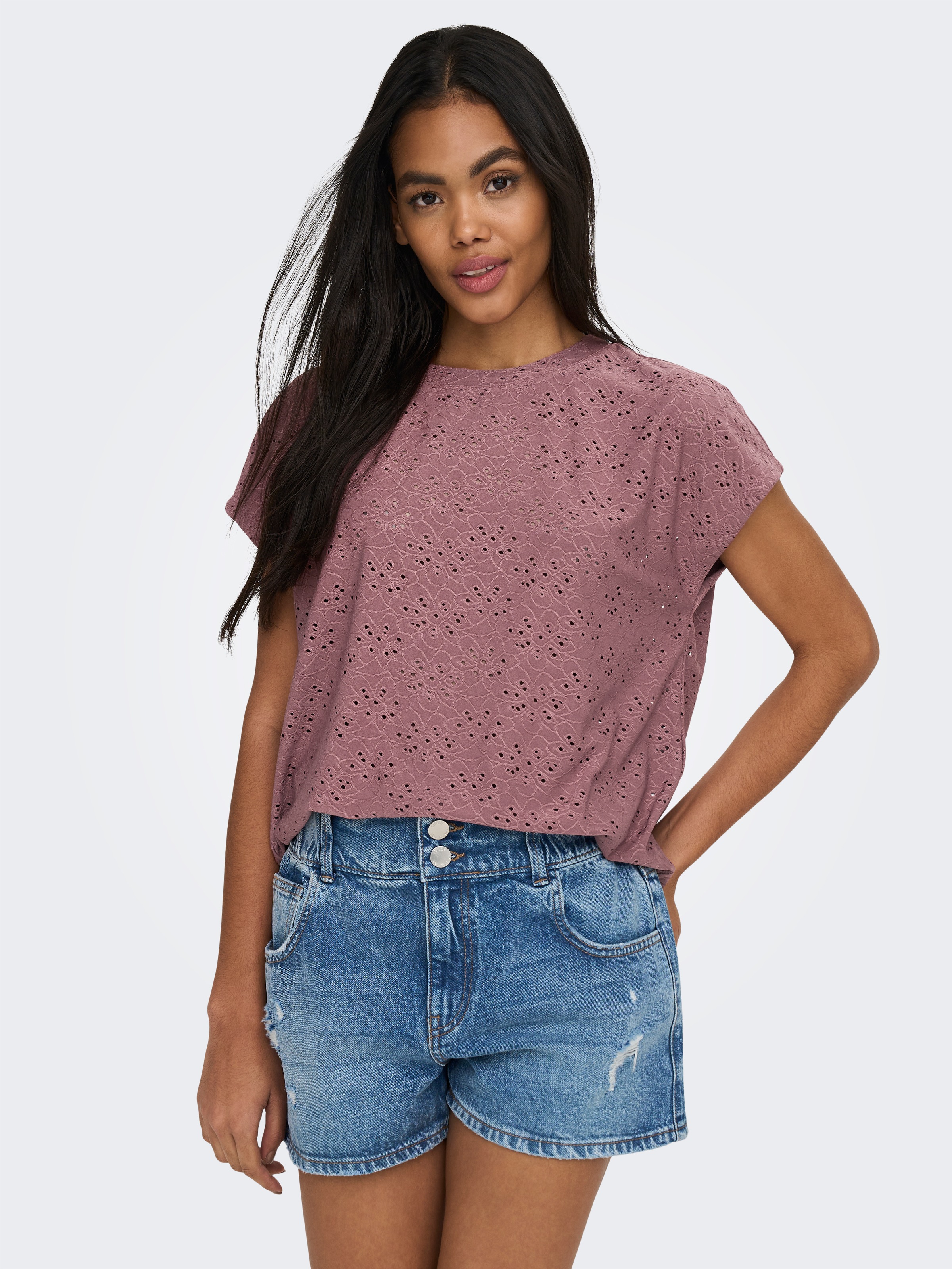 ONLY Kurzarmshirt "ONLSMILLA LIFE S/S TOP JRS NOOS" regular fit, modisch, S günstig online kaufen