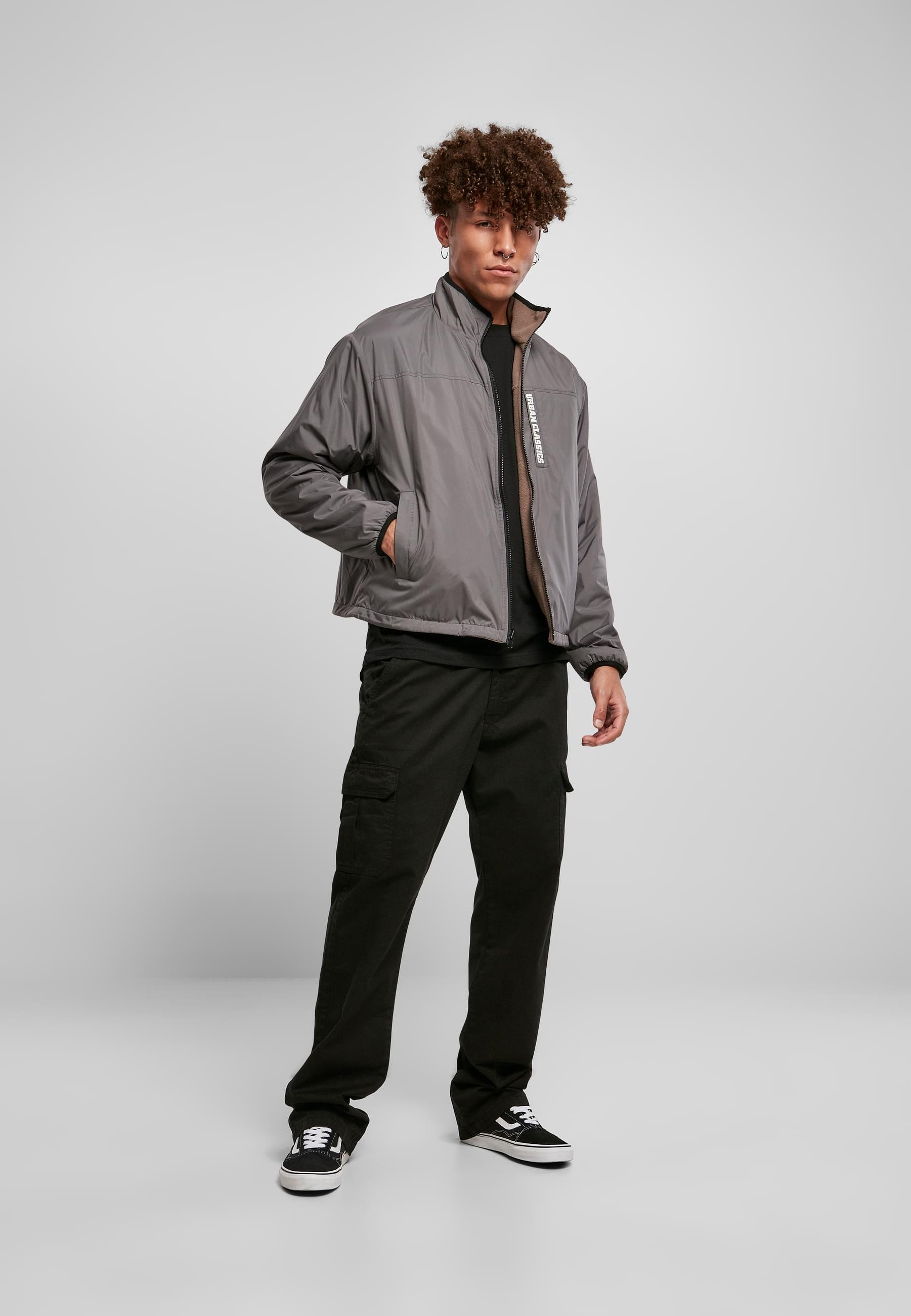 URBAN CLASSICS Allwetterjacke »Urban Classics Herren Reversible Polar Fleece Jacket« 1 Stk. tlg. ohne Kapuze