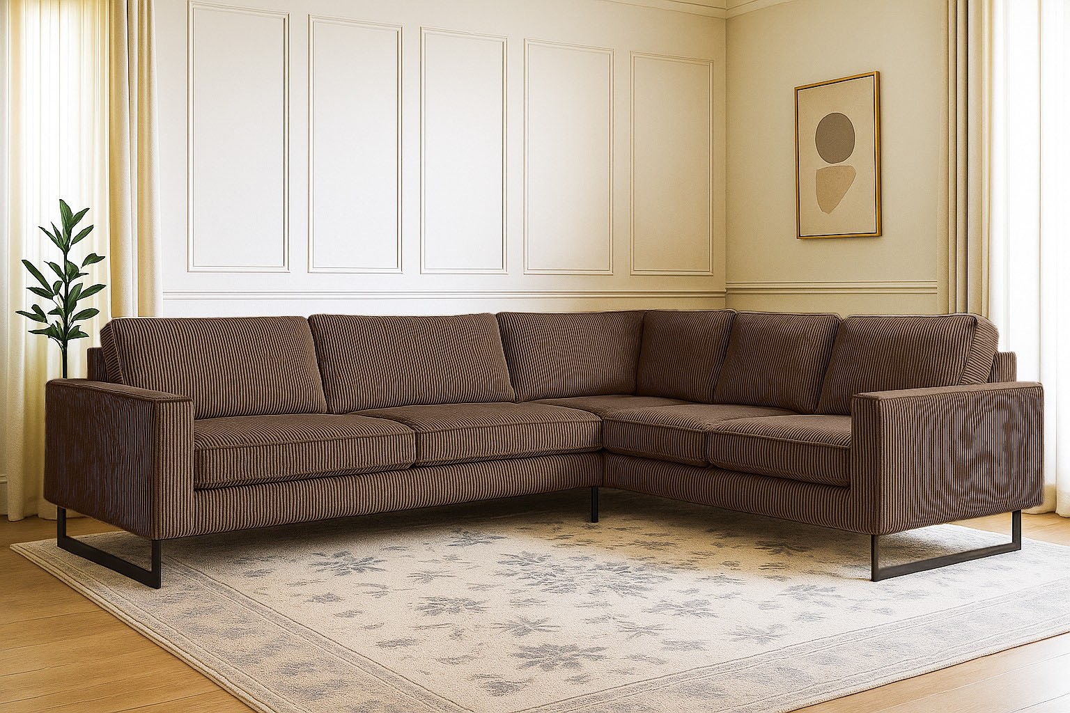 Home affaire Ecksofa "Pinto, XXL, 250/290 cm, langer Schenkel, Ottomane" Co günstig online kaufen