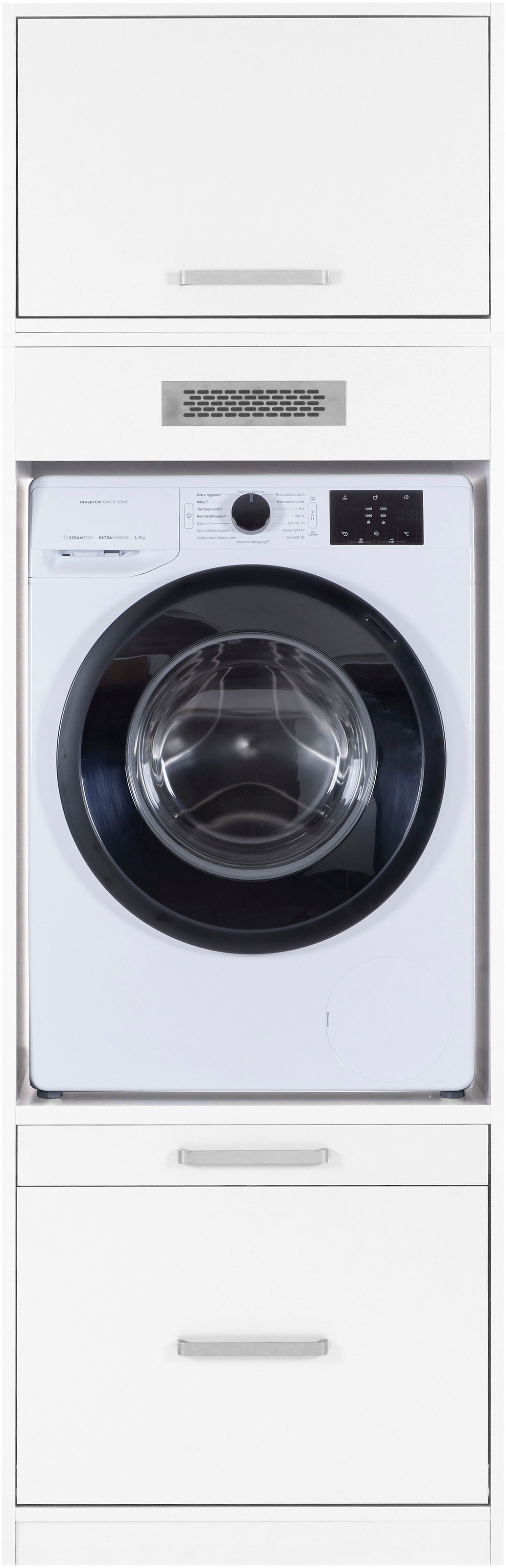 Inter Link Mehrzweckschrank »Norela, 2-tlg. Waschmaschinenumbauschrank, softclose, 67 x 68 x 208 cm« 1 Stk. tlg. Hauswirtschaftsraum, höhenverstellbare Füße, mit Ausziehbrett