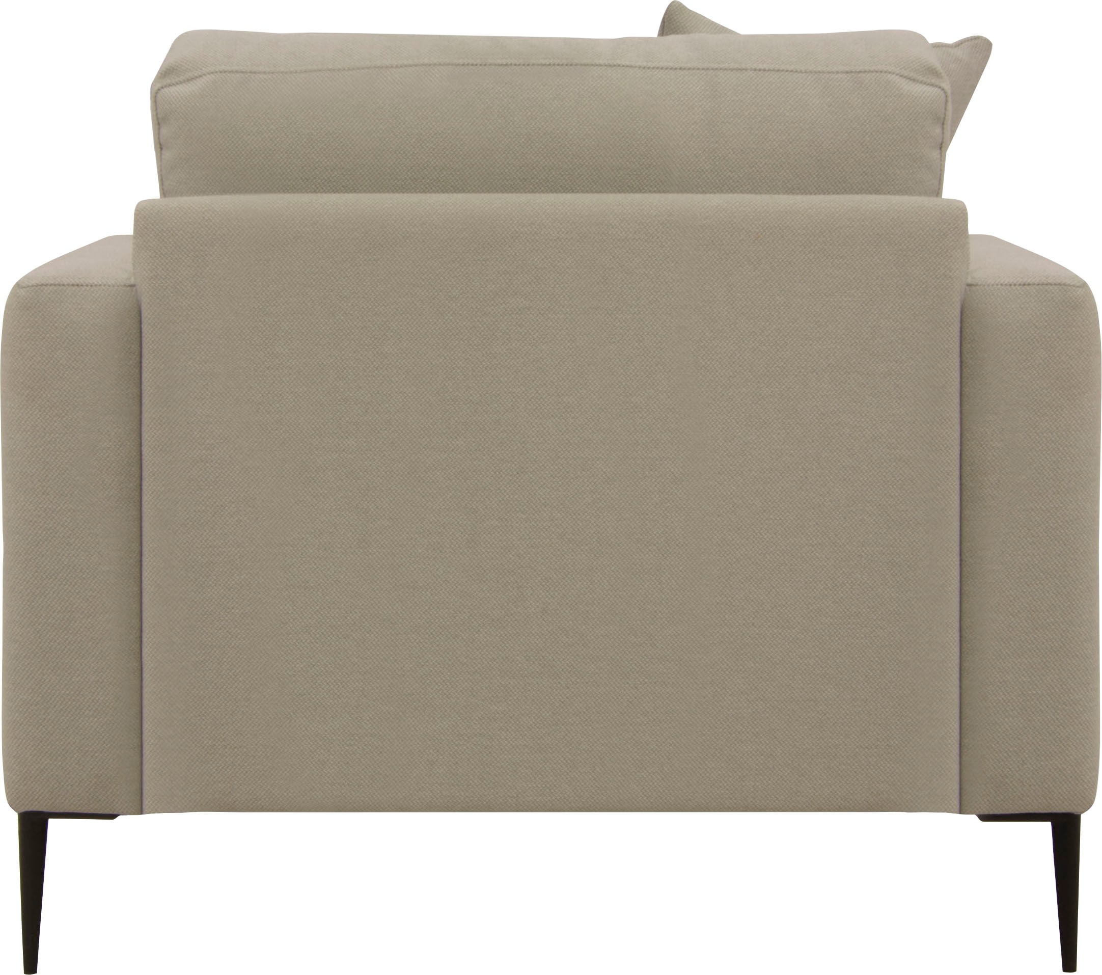 Leonique Sessel »Cozy Loungesessel, Designersessel, Maße B/T/H: 91/97/80 cm«, mit Metallbeinen und Zierkissen