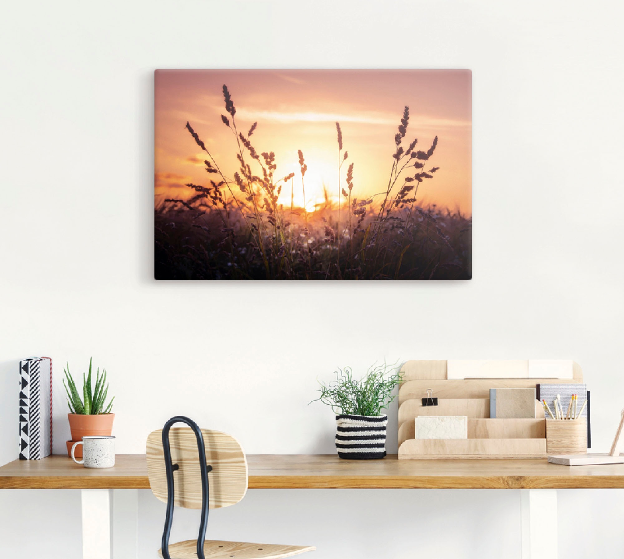 Artland Leinwandbild "Träumen" Felder 1 Stk. tlg. auf Holzrahmen gespannt günstig online kaufen