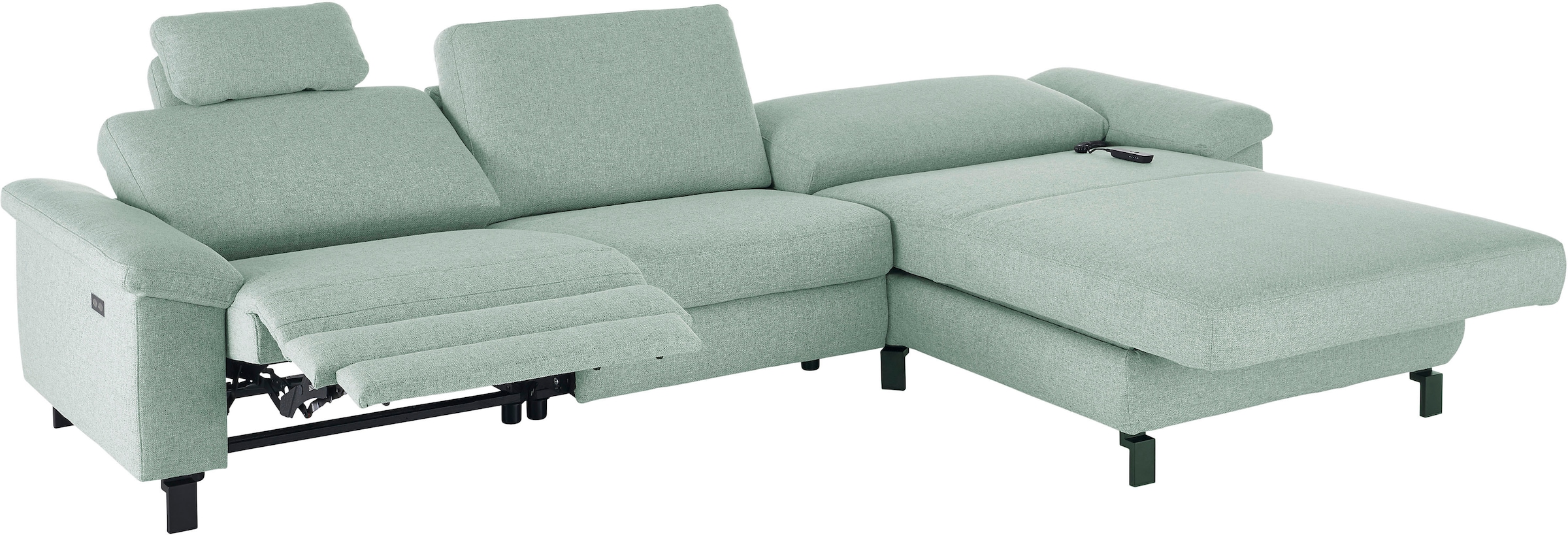 3C Candy Ecksofa »Mainau L-Form«, Relaxfunktion im 1,5-Sitzer, motorische Schlaffunktion in Longchair