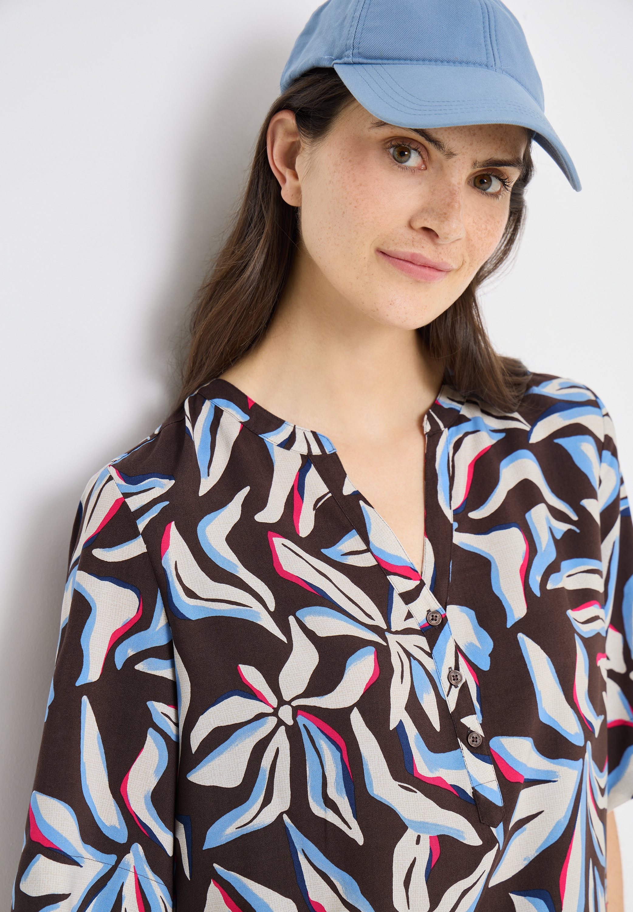 Cecil Druckbluse Sommerbluse mit floralem Muster